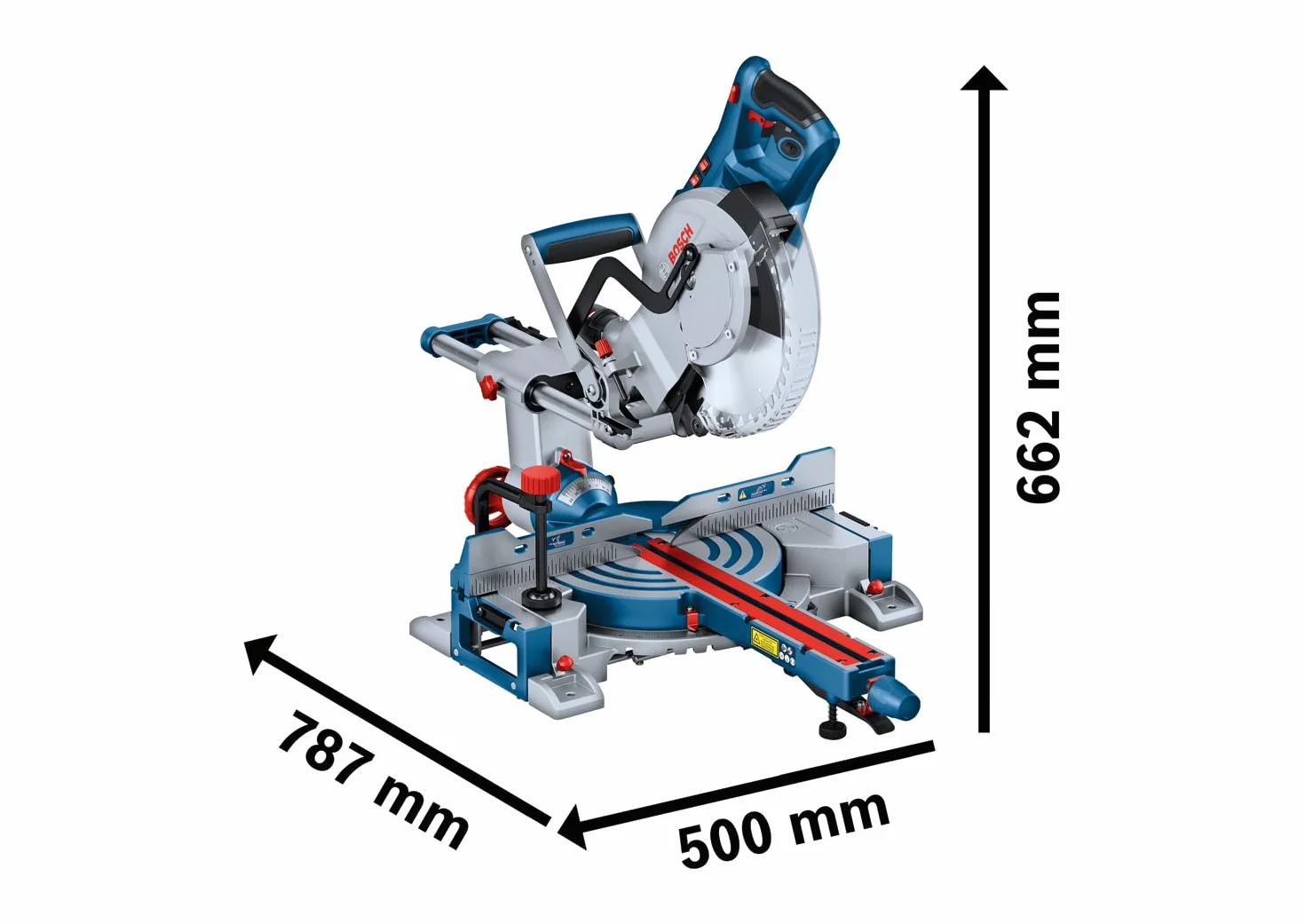 Bosch Professional: piła ukośnica GCM 305-254 D (1 500 W, Ø tarczy pilarskiej 254 mm, 1 tarcza pilarska, 2 podpórki, zacisk, worek na pył)