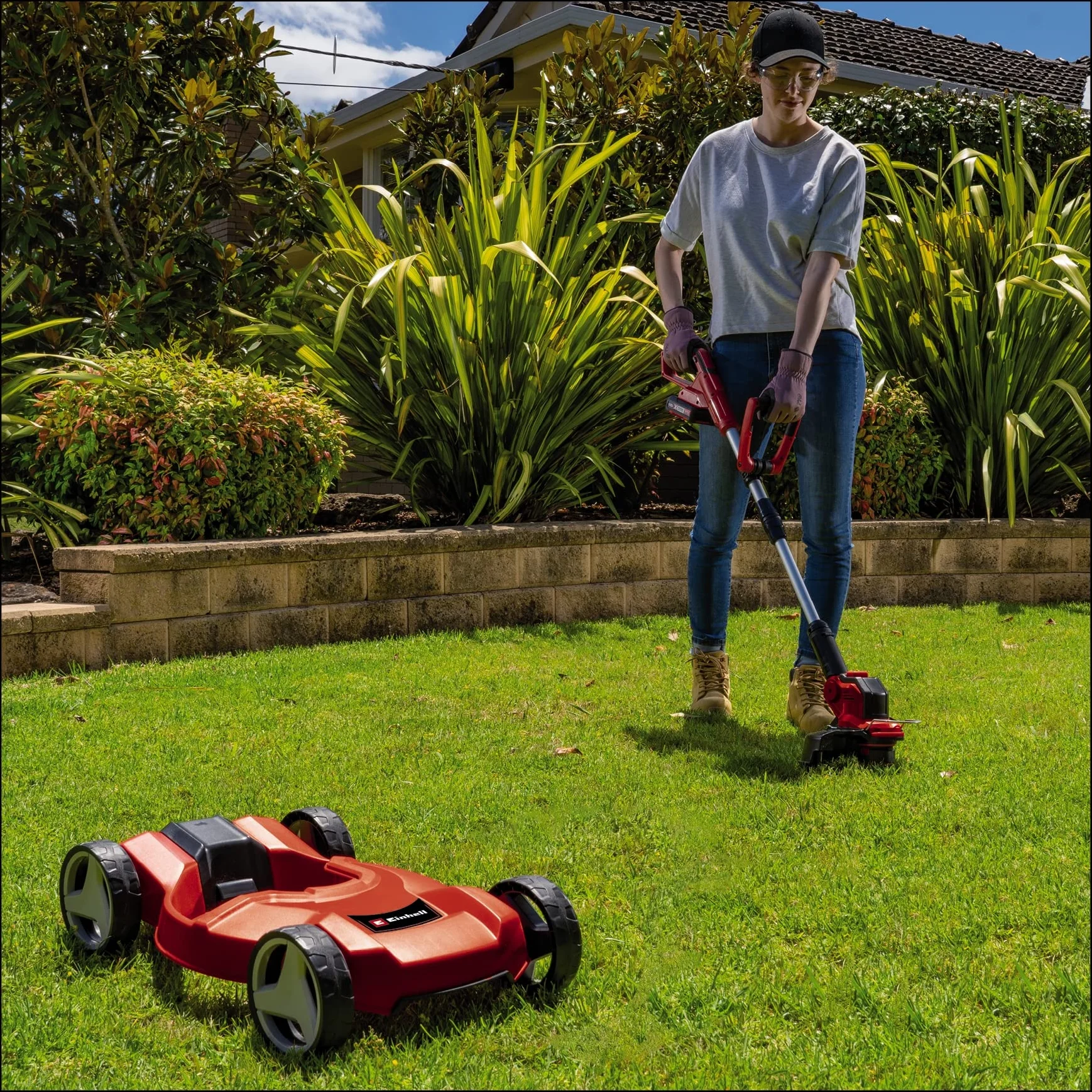 Einhell GE-CT 18/28 Li TC-Solo Akumulatorowa Podkaszarka do Trawy 28 cm Czerwony Czarny