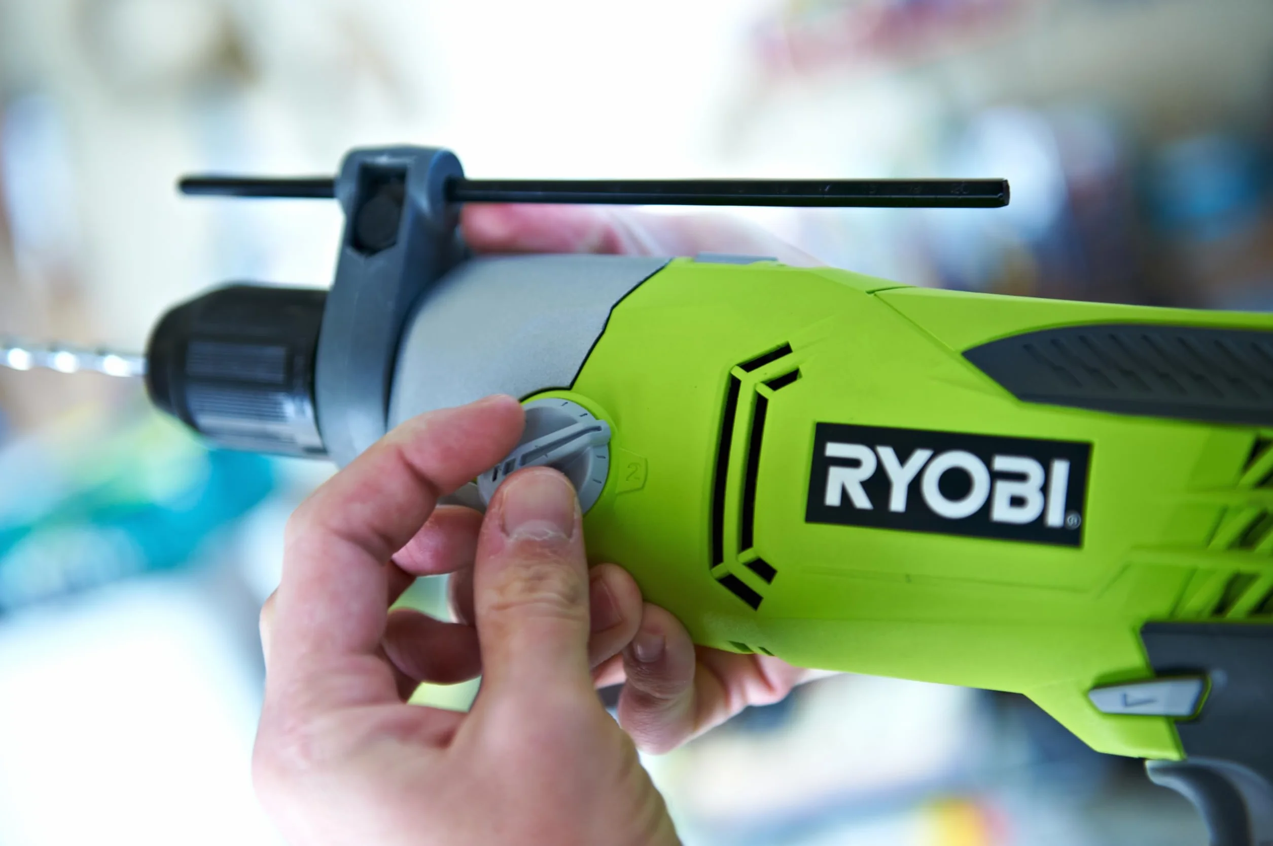 Ryobi Wiertarka Udarowa 1200 W RPD1200-K, 2-Biegi, 360° Uchwyt Pomocniczy, Ogranicznik Głębokości, Walizka