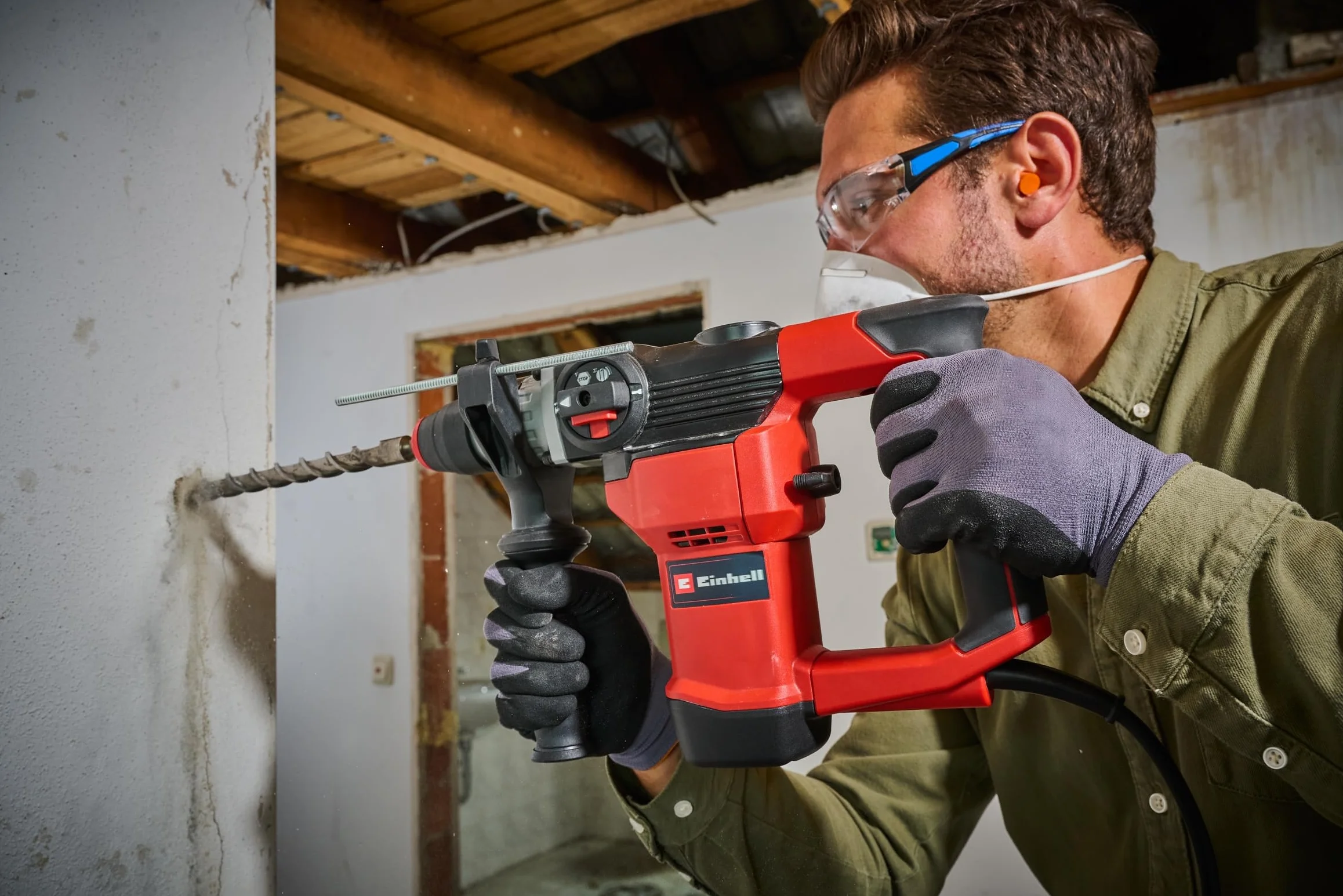 Einhell Młot udarowy TC-RH28 3F (950 W, Siła uderzeniowa: 3,5J, Uchwyt SDSPlus, 3 funkcje: Wiercenie, wiercenie udarowe i dłutowanie)