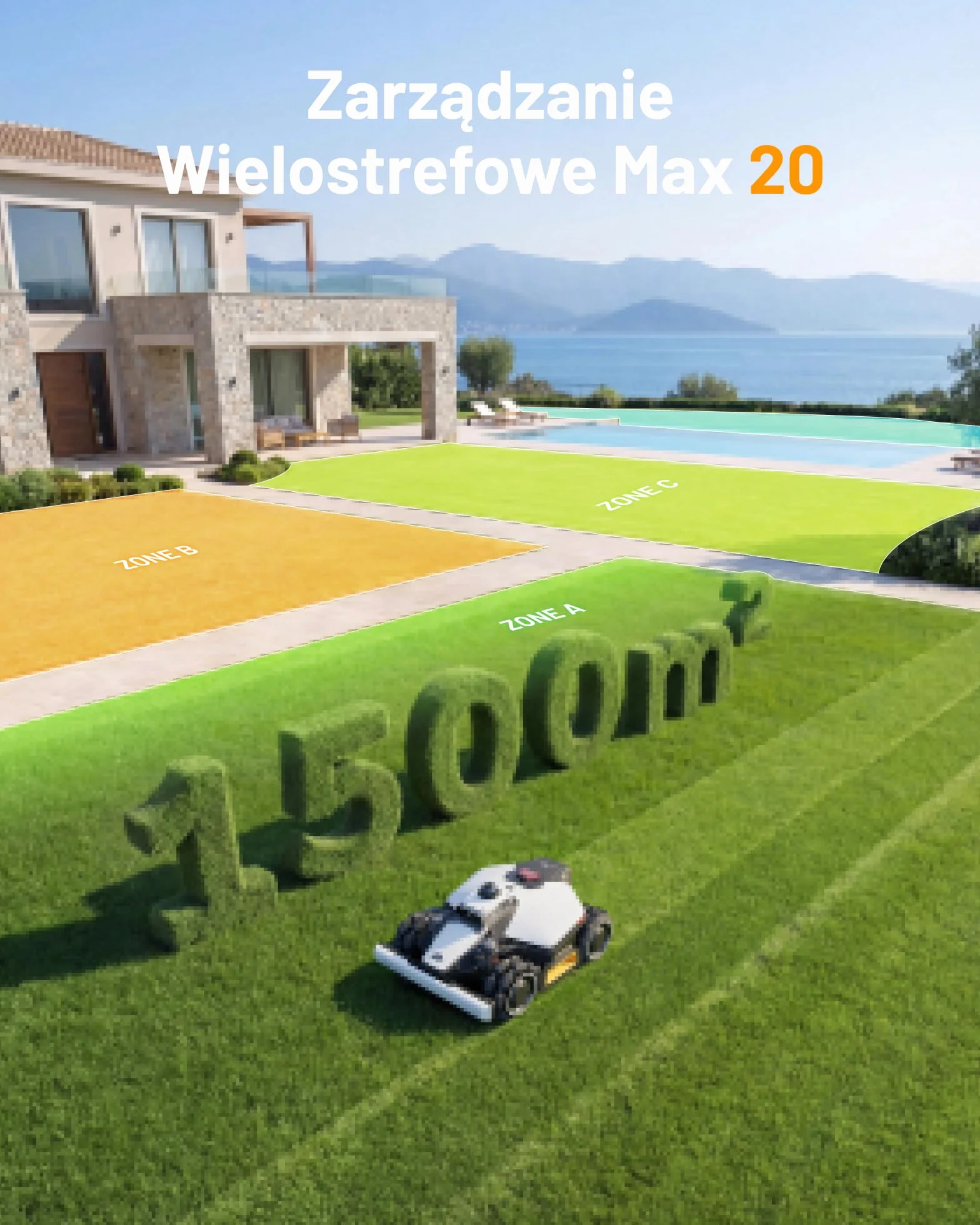 MAMMOTION LUBA mini 2 AWD 1500 Robot Koszący bez Przewodu Obwodowego LiDAR 360° Podwójna Kamera AI Vision Podwójne Tarcze Tnące Auto Regulacja Wysokości Nachylenie 80%