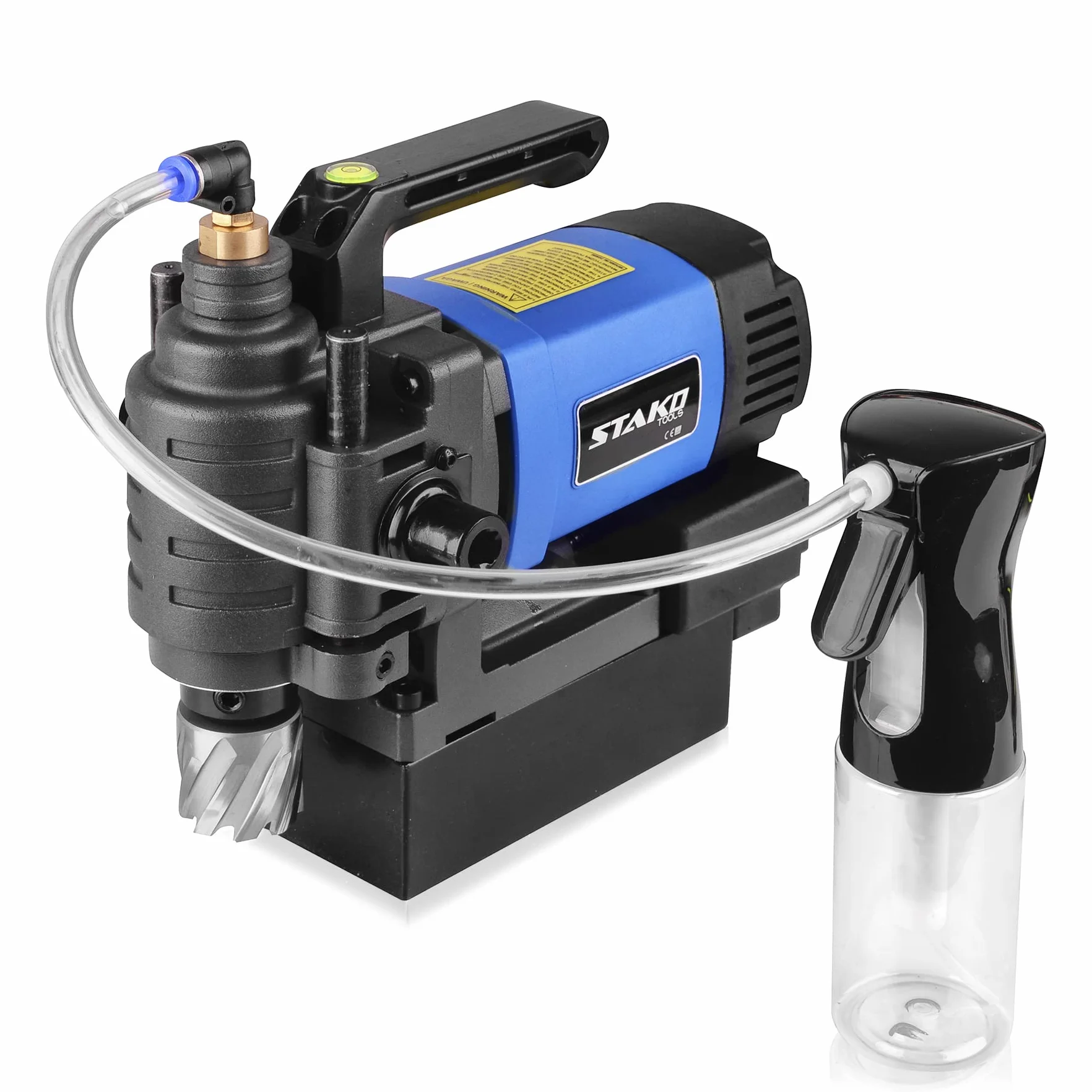 STAKO Wiertarka Magnetyczna Niskoprofilowa KCY-38DM – Mała, Lekka 8 kg – 1650 W – Siła Magnetyczna 14500 N – Uchwyt Mocujący Frezy Weldon 19 mm – Przenośna Magnesówka do Obróbki Metalu