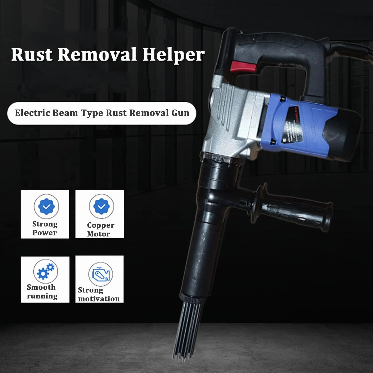 Ręczny elektryczny skaler igły, pneumatyczne pneumatyczne pistolet o 1100 W igła typ igły rdzeniowe rdzeniowe wyczerpanie pistoletu spawalnia maszyna czyszcząca Cleaning