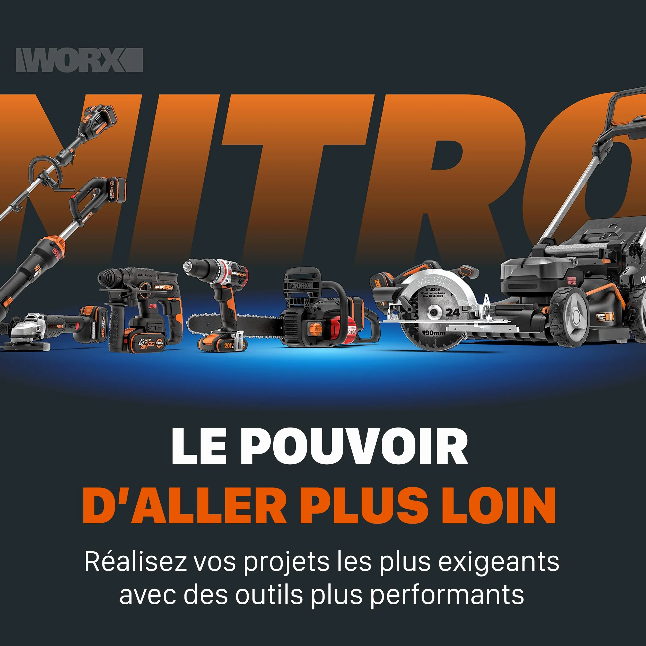 WORX WX354.9 Akumulatorowa Wiertarka Udarowa 20 V Max Slammerdrill bez Akumulatora i Ładowarki