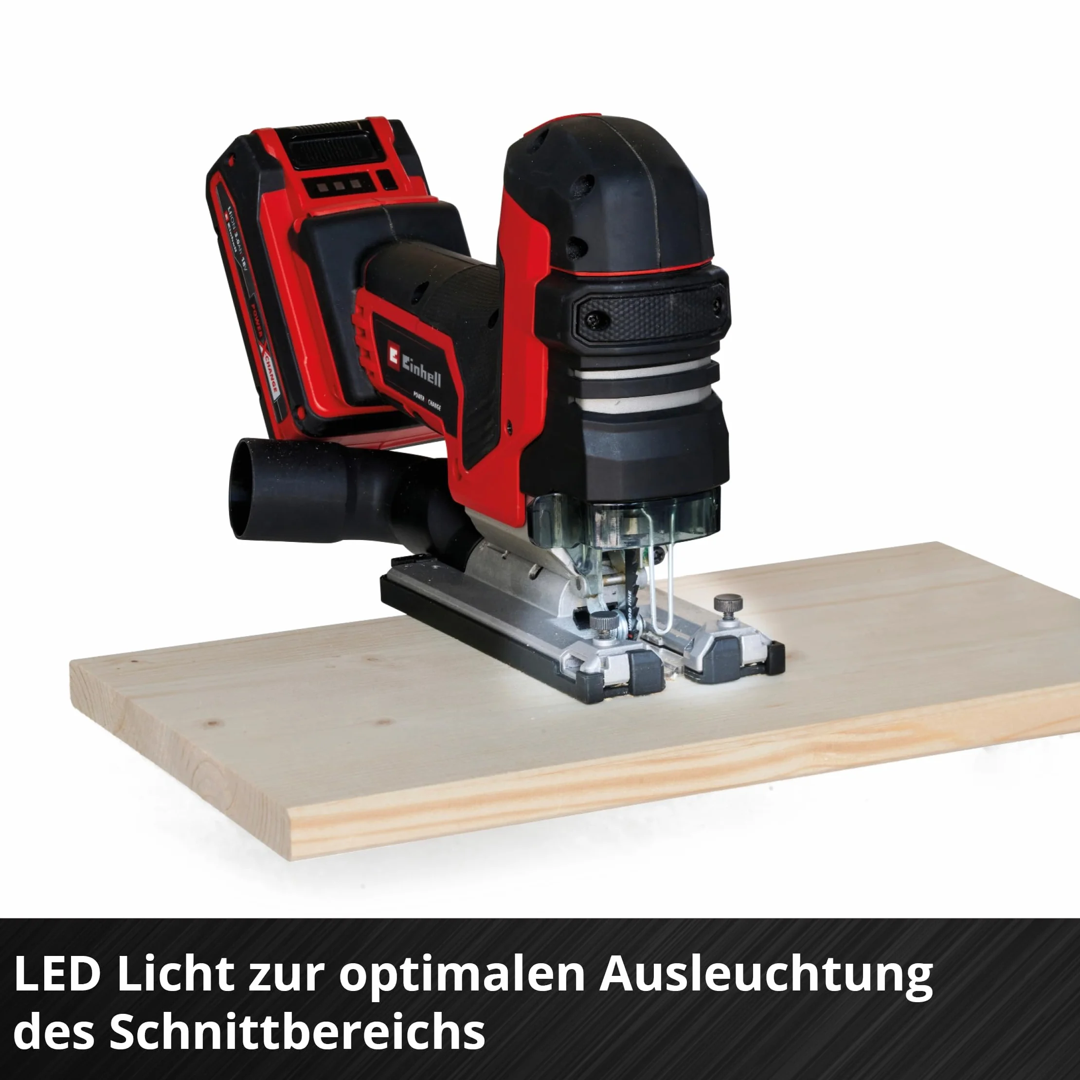 Einhell Power X-Change akumulatorowa wyrzynarka – silnik bezszczotkowy 18 V, głębokość cięcia 135 mm, długość skoku 26 mm, profesjonalna elektryczna piła wyrzynarkowa TP-JST 18/135 Li z 3 ostrzami