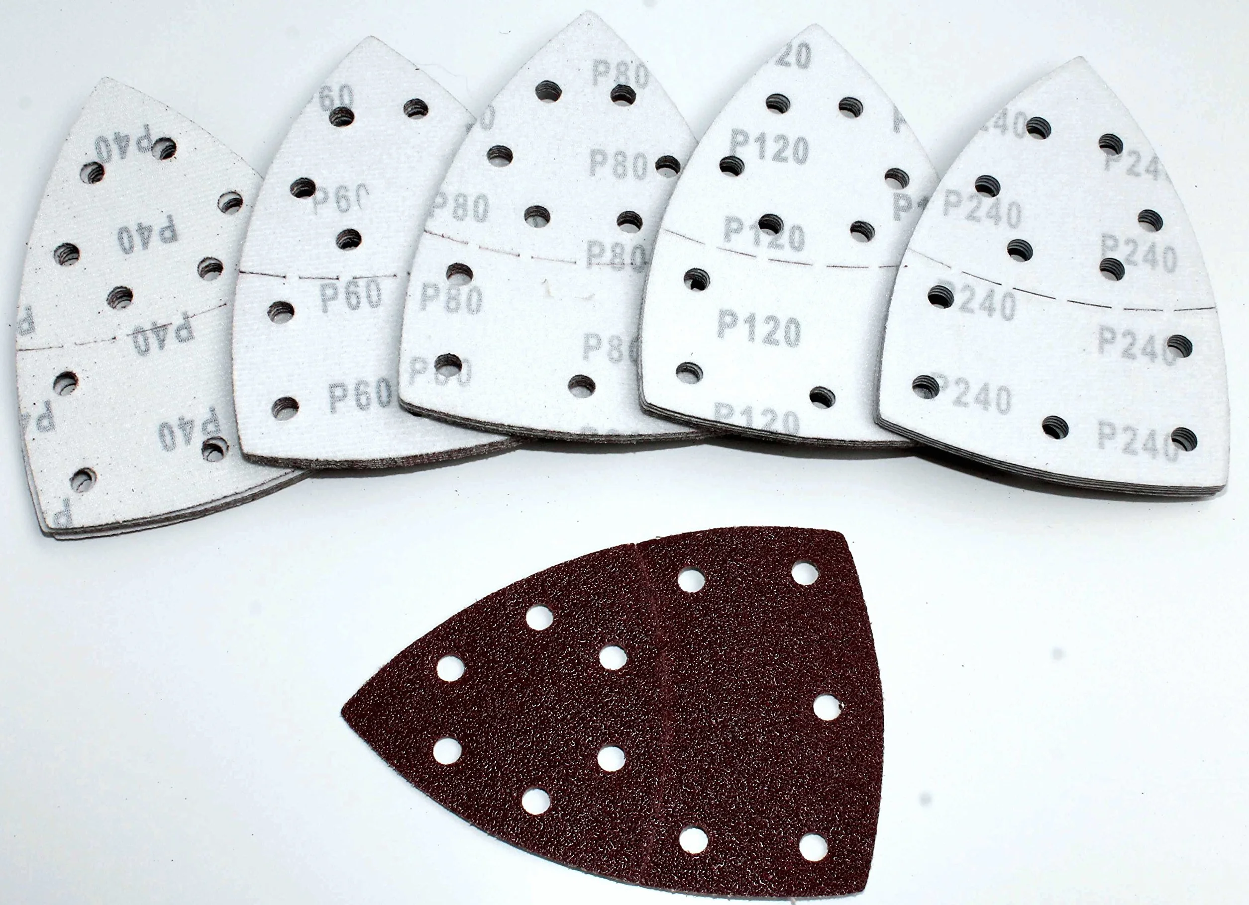 120 sztuk arkuszy szlifierskich na rzep SBS 105 x 152 mm, ziarnistość 20 x 40/60/80/120/180/240 do szlifierek wielofunkcyjnych Bosch PSM 200 AGE, PSM 160 A, PSM 100 A, PSM 80 A, Prio, Ventaro, Skil