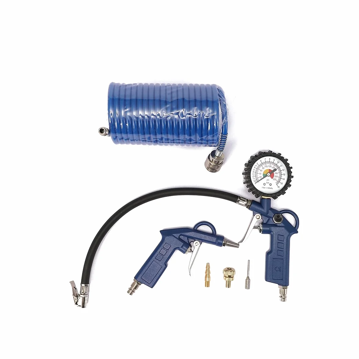 Zestaw narzędzi pneumatycznych 6 szt. zestaw sprężonego powietrza akcesoria do sprężarek pneumatycznych narzędzie (ciemnoniebieski), NV6PIECE-DARK BLUE