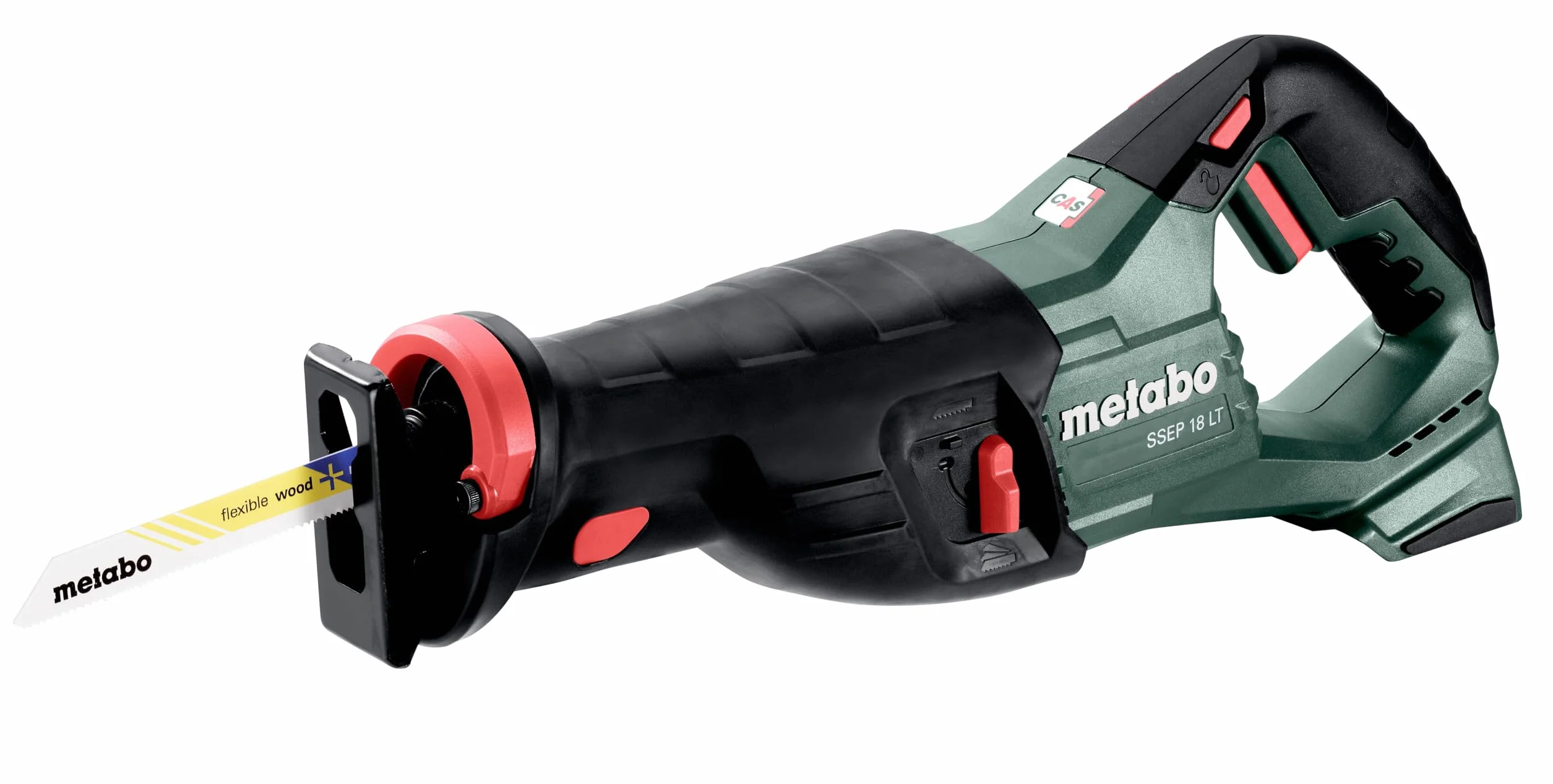 Metabo Akumulatorowa piła szablasta SSEP 18 LT 18 V, z uchwytem Softgrip, prędkość skokowa 0-3000 obr./min, beznarzędziowa wymiana brzeszczotu, piła 601616850