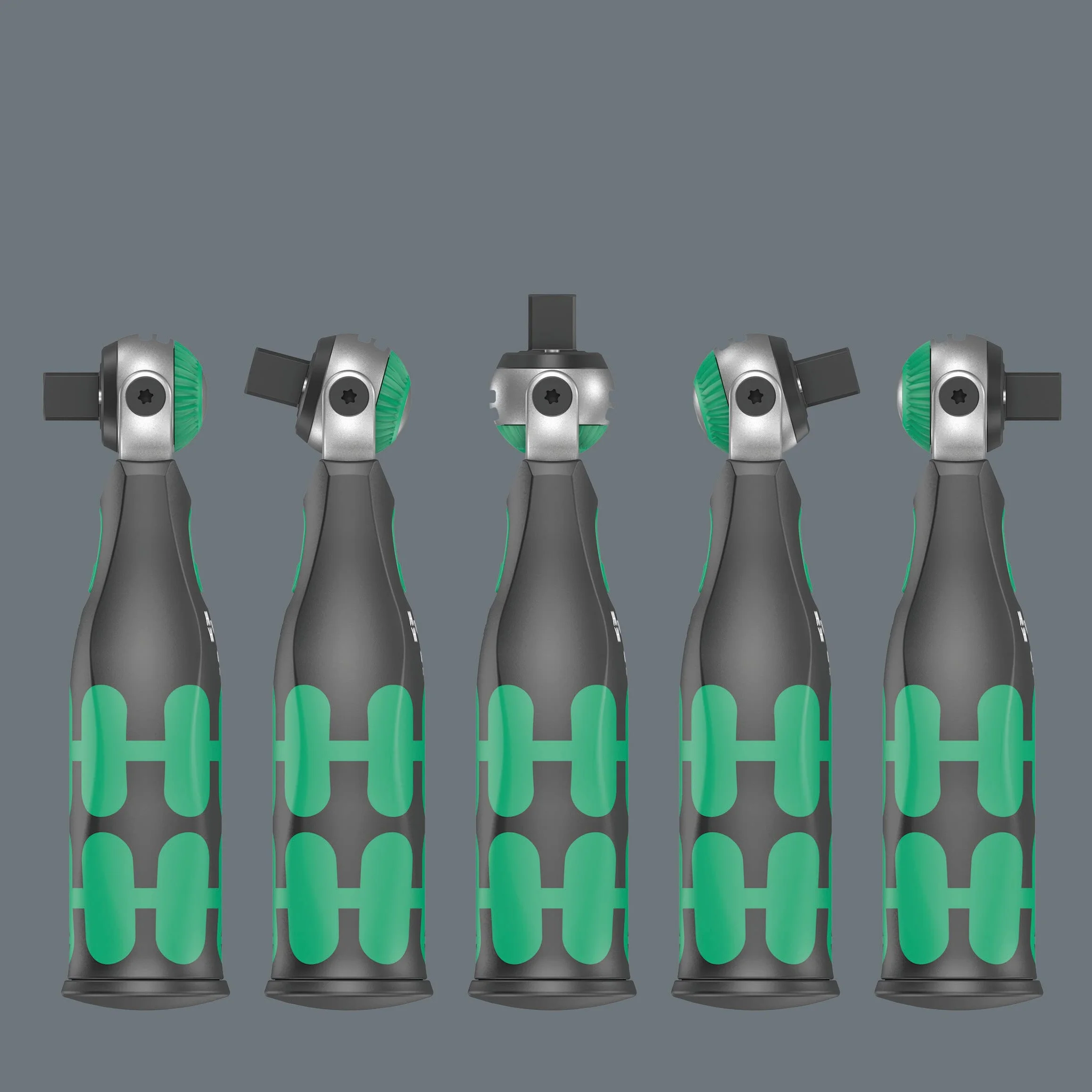 Wera Zyklop Pocket Set Imperial 2 05004283001 8009 zestaw z grzechotkami, 18-częściowy, czarno-zielony