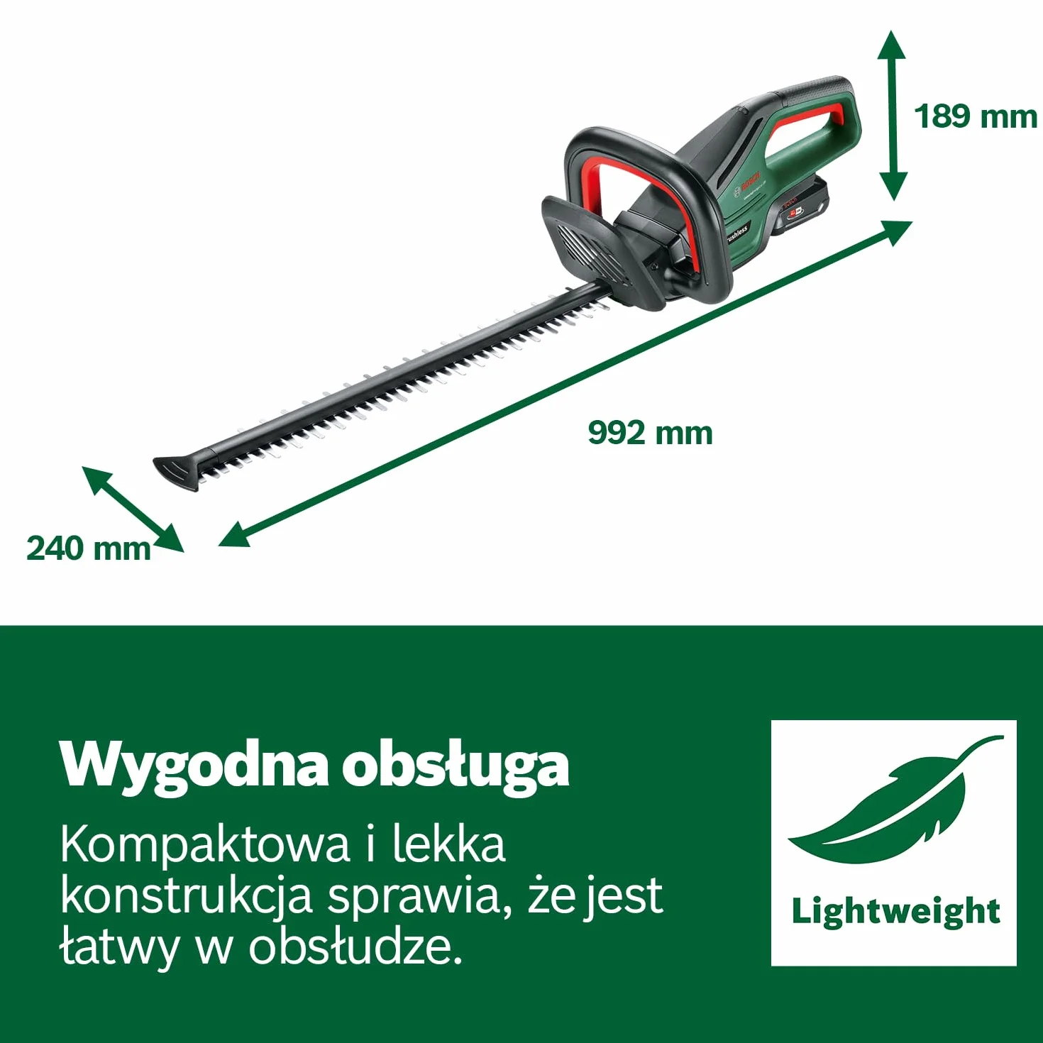 Bosch UniversalHedgeCut 18V-50 Sekator akumulatorowy 18V 2,5 Ah 50 cm