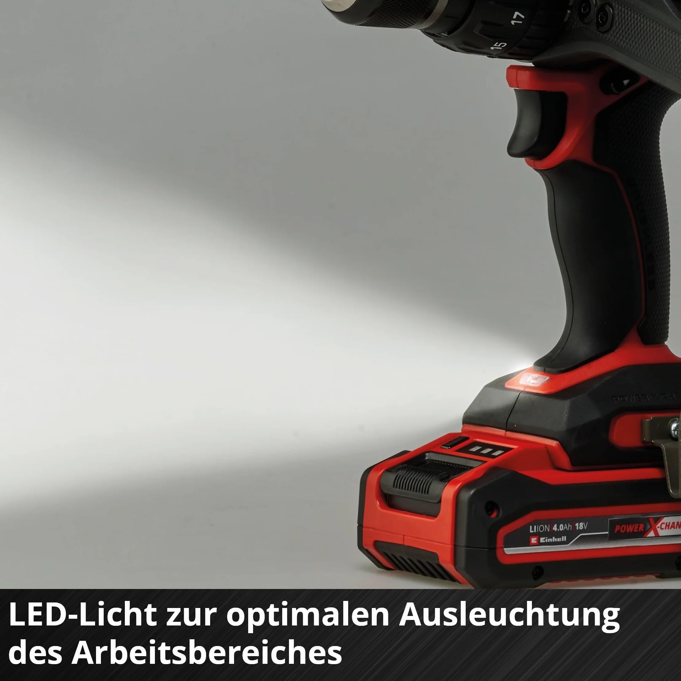 Einhell Profesjonalna akumulatorowa wiertarko-wkrętarka udarowa TP-CD 18/120 Li-i BL-Solo Power X-Change (18 V, bezszczotkowa, 120 Nm, funkcja wiercenia udarowego, uchwyt wiertarski 13 mm, 2-biegowy,