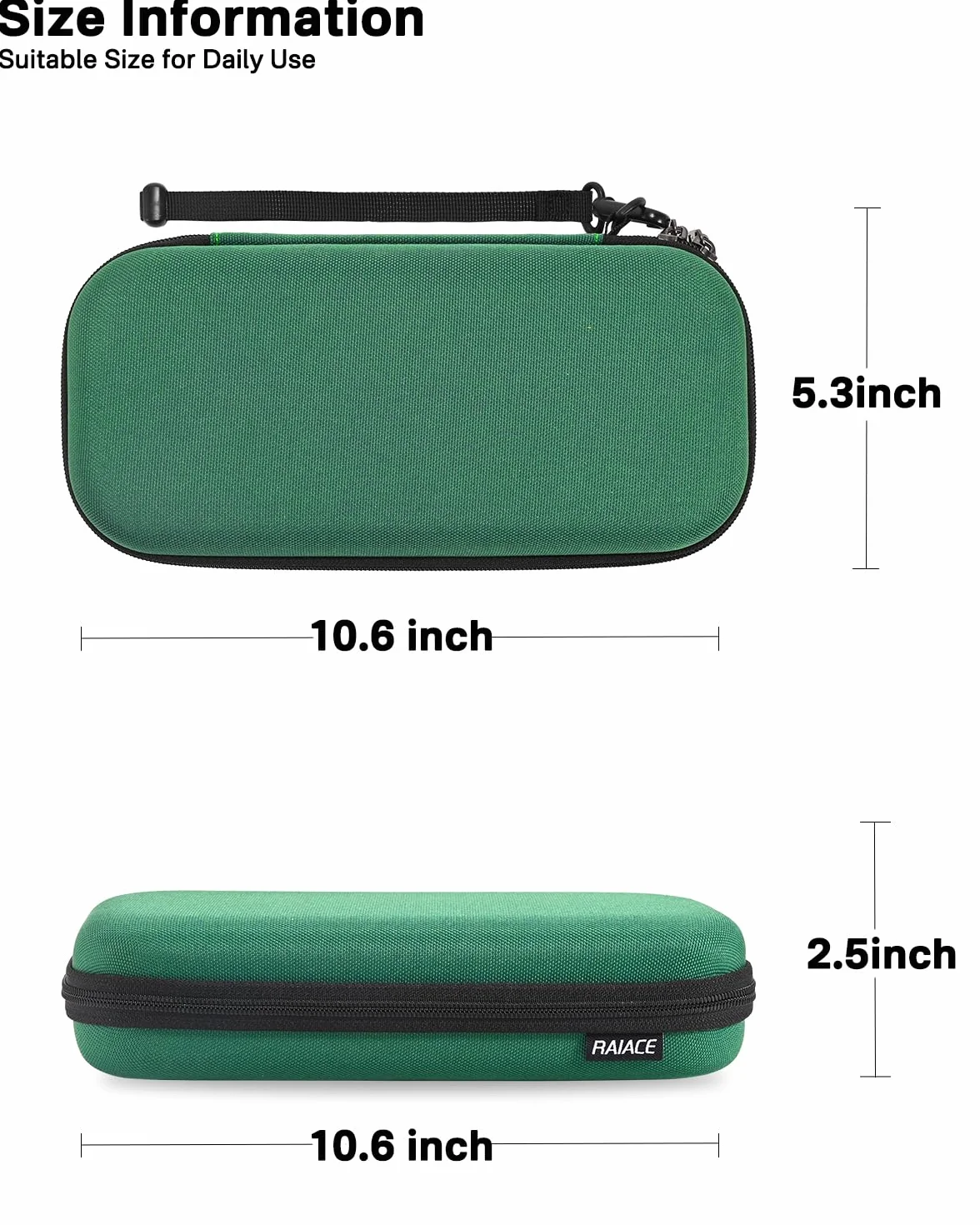 RAIACE Twarda walizka podróżna, kompatybilna z pompką powietrzną Bosch/mini kompresorem EasyPump, z kieszenią z siatki na kable i akcesoria