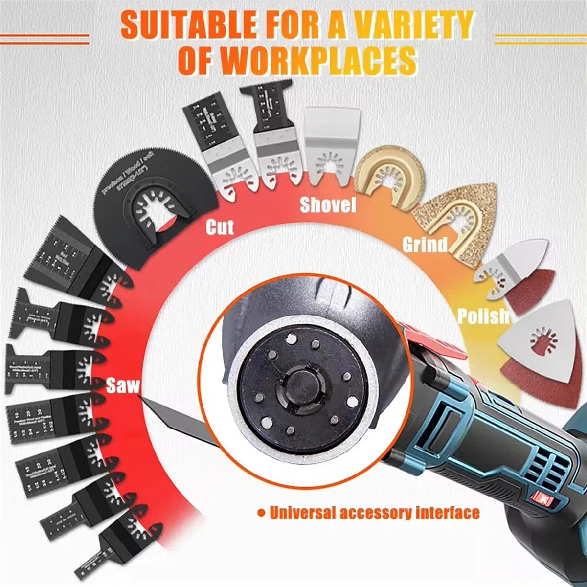 Multifunction Saw Blades Set Oscillating Quick Release For Renovator Woodworking DIY Power Tool 12-108Pcs/Set(32Pc)