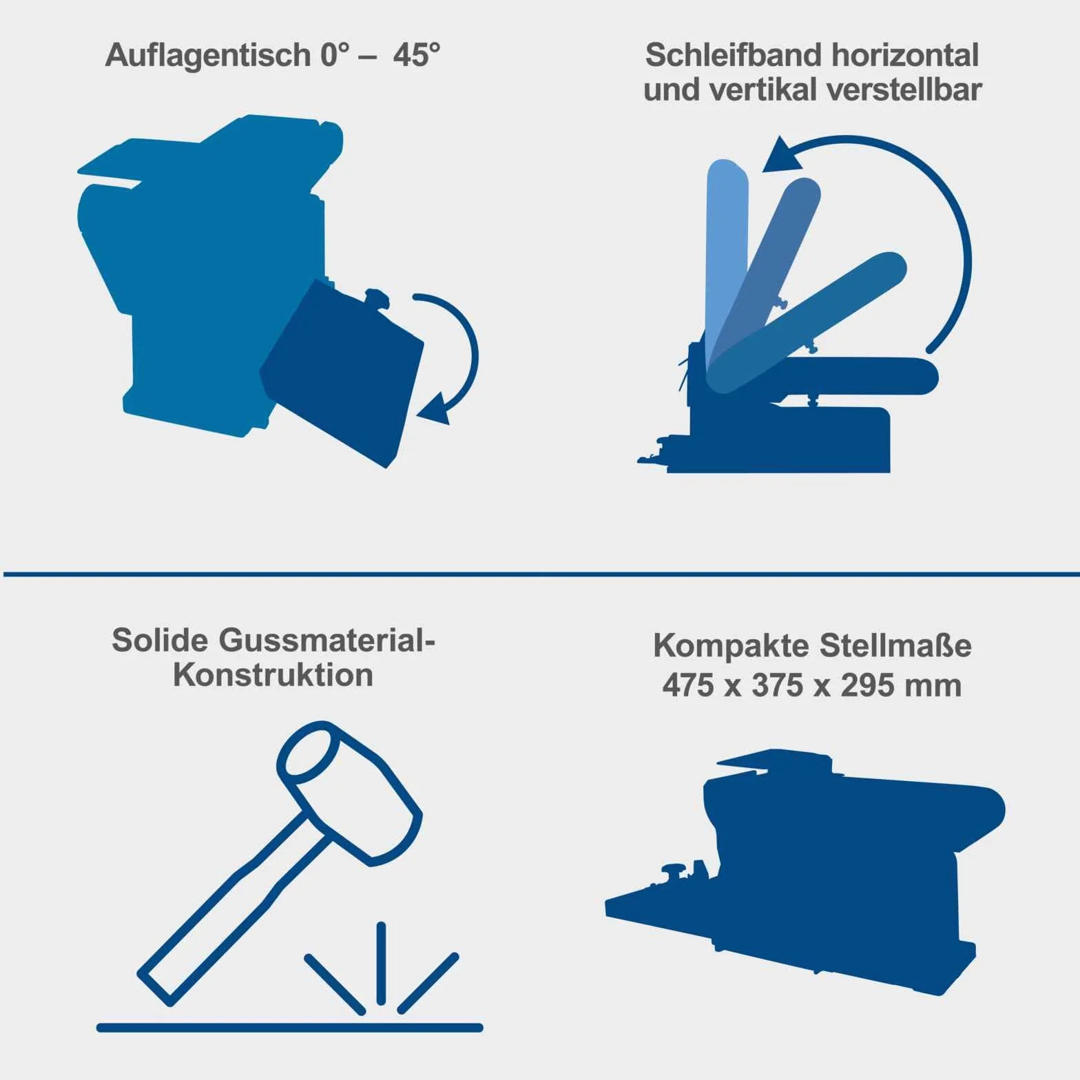 Scheppach Bts 900 Szlifierka, Czarny/Niebieski, 47,5 x 37,5 x 64 cm, 16,6 kg