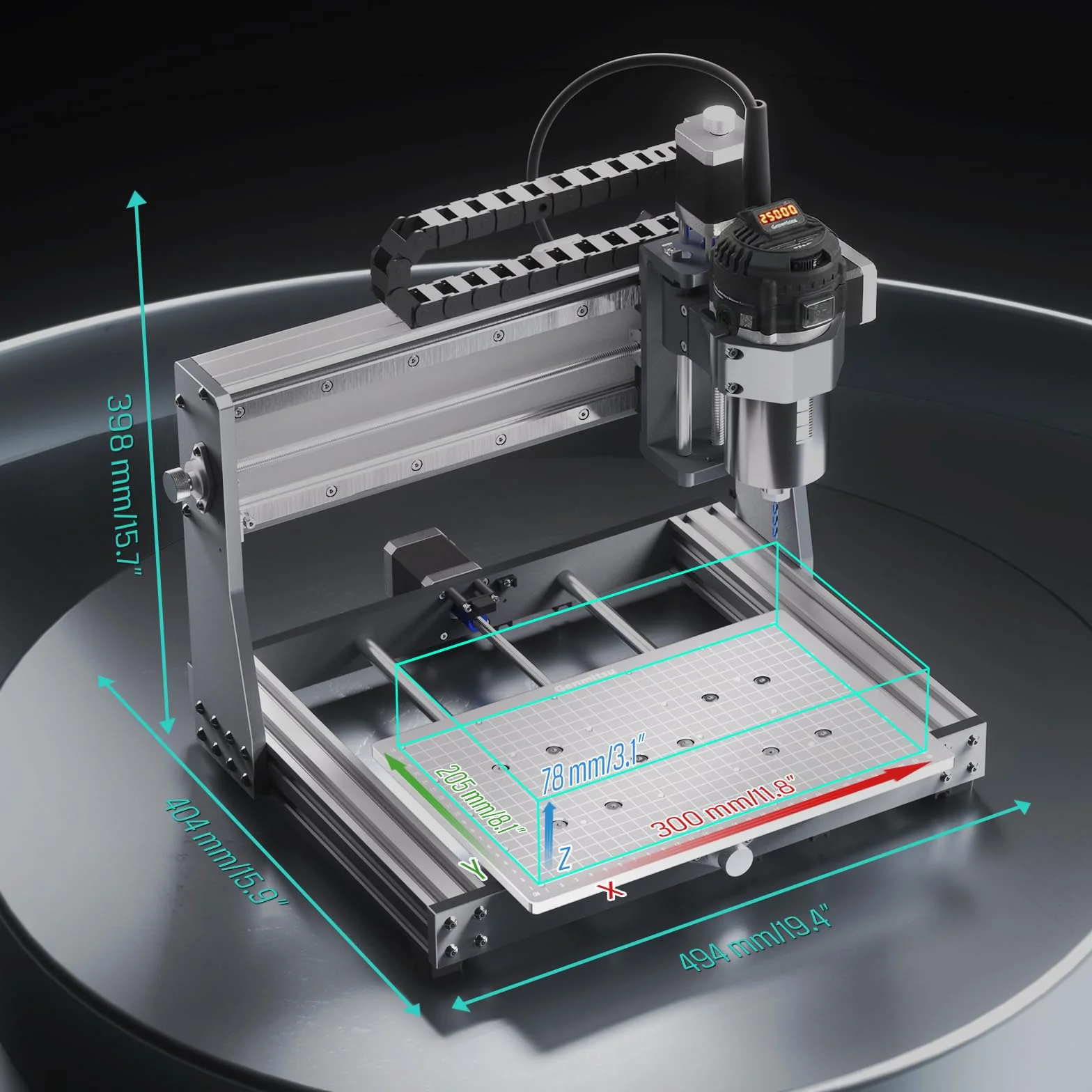 Zestaw frezarki SainSmart Genmitsu 3020 PRO Ultra, grawerka w całości wykonana z metalu, ulepszone wrzeciono 710 W do metalu i drewna, wbudowany wentylator płyty głównej