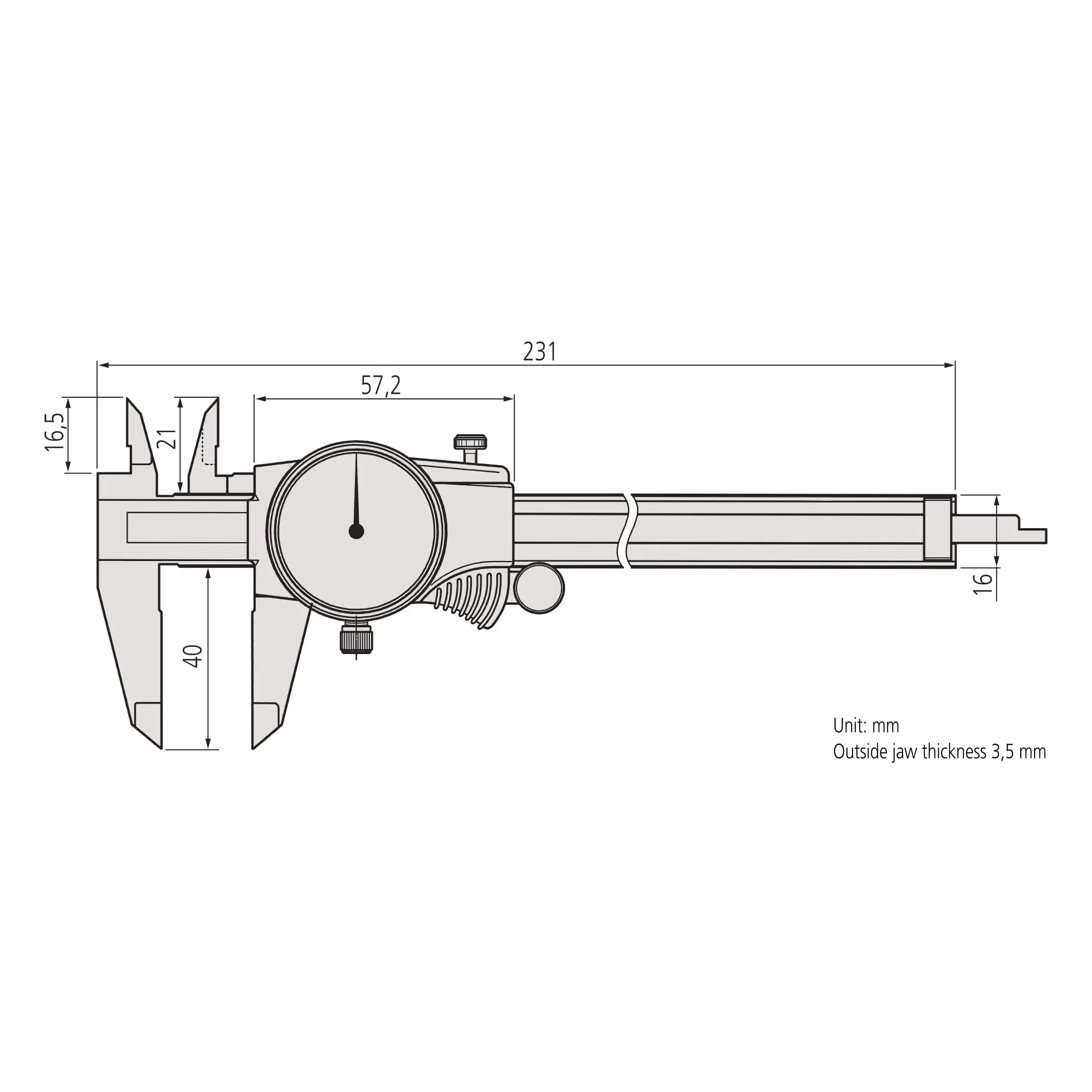 Suwmiarka zegarkowa 0-150 mm 0,01 mm metryczna