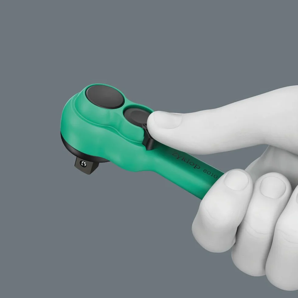 Zestaw z grzechotką 1/4" Zyklop Comfort 8100 SA 14, z przełącznikiem zmiany kierunku pracy, metryczny, 28 części