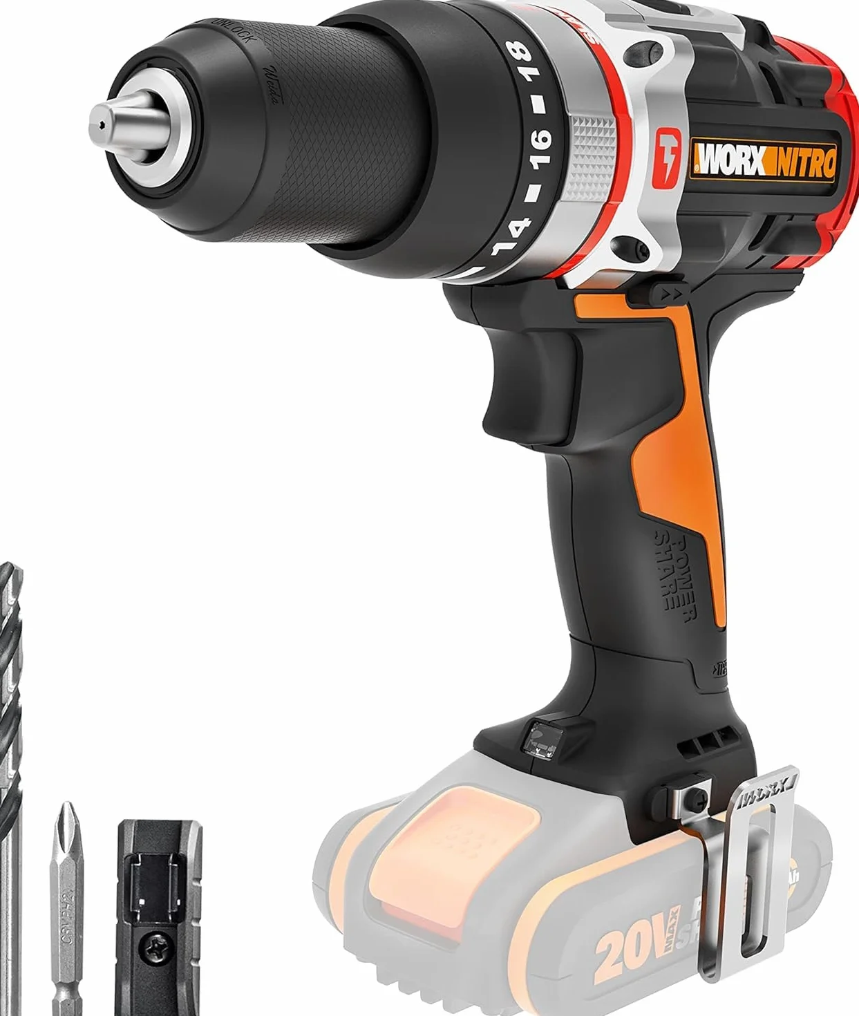 WORX WX354.9 Akumulatorowa Wiertarka Udarowa 20 V Max Slammerdrill bez Akumulatora i Ładowarki