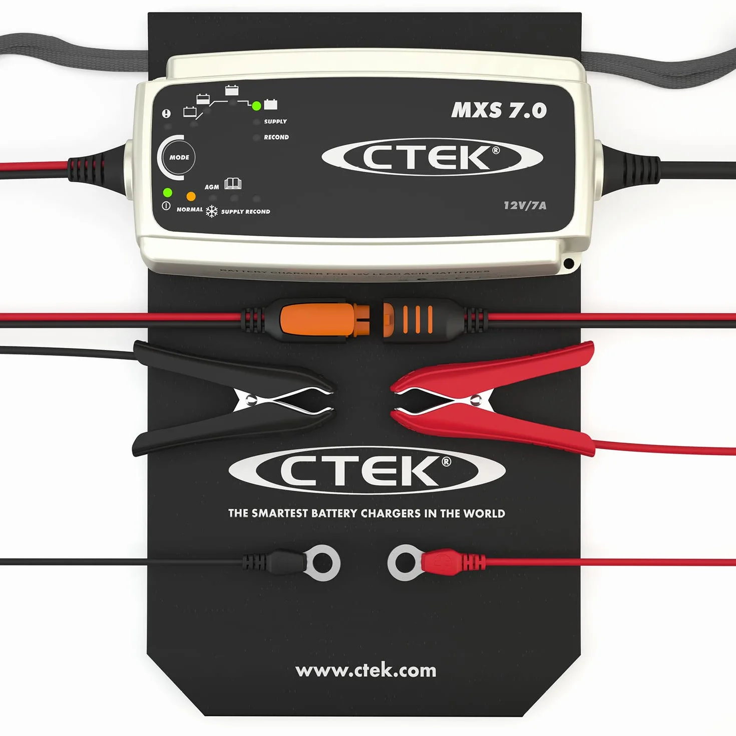 CTEK MXS 7.0, Ładowarka 12V Dla Większych Akumulatorów Samochodowych, Łódź, Ciężarówka, RV I Przyczepa Ładowarka, Odsiarczacz Baterii Z Dostaw I Tryby Regeneracji, Dedykowany Tryb AGM I Program Zimowy