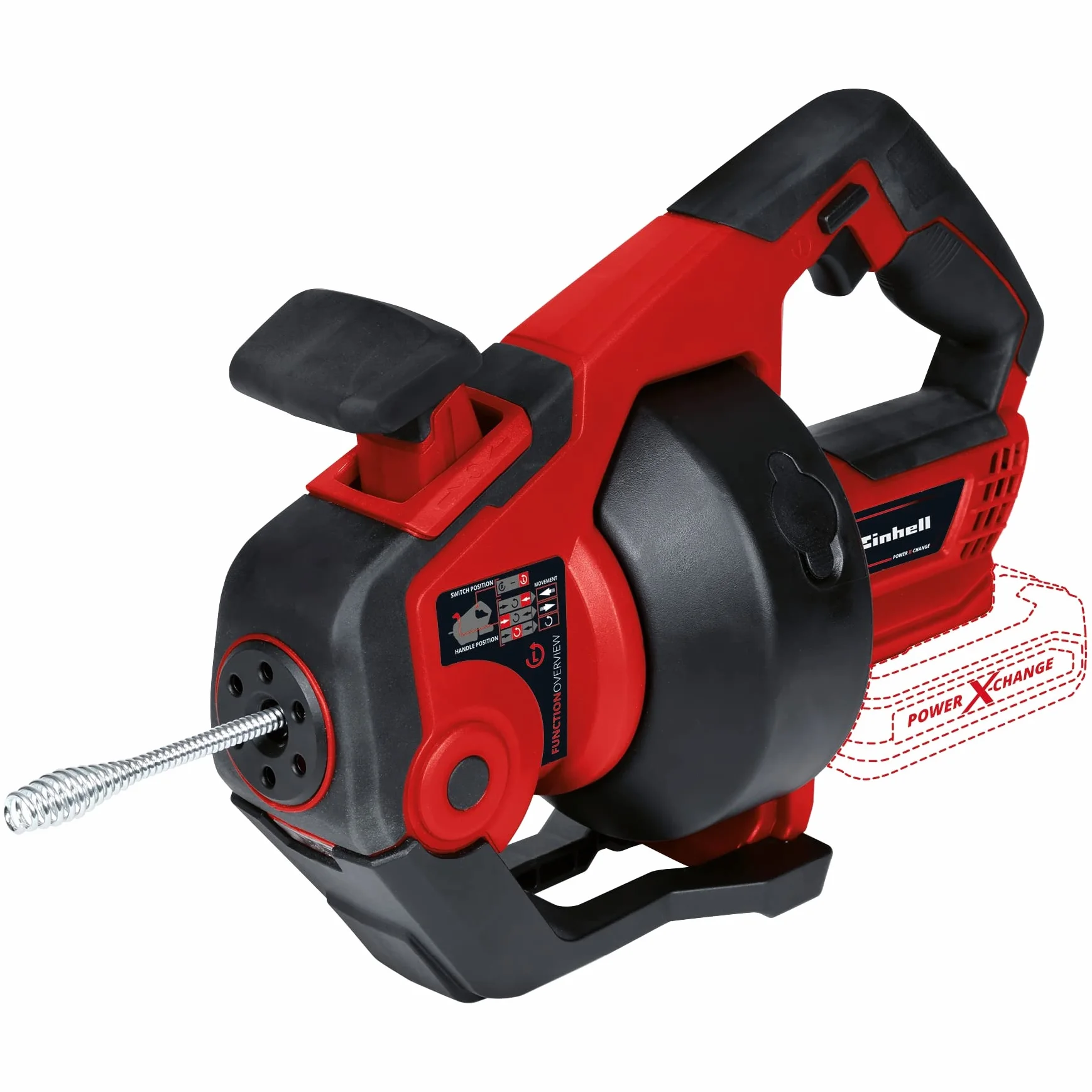 Einhell TE-DA 18/760 Li-Solo Akumulatorowy przepychacz do rur 18V 7,6m Power X-Change Li-Ion