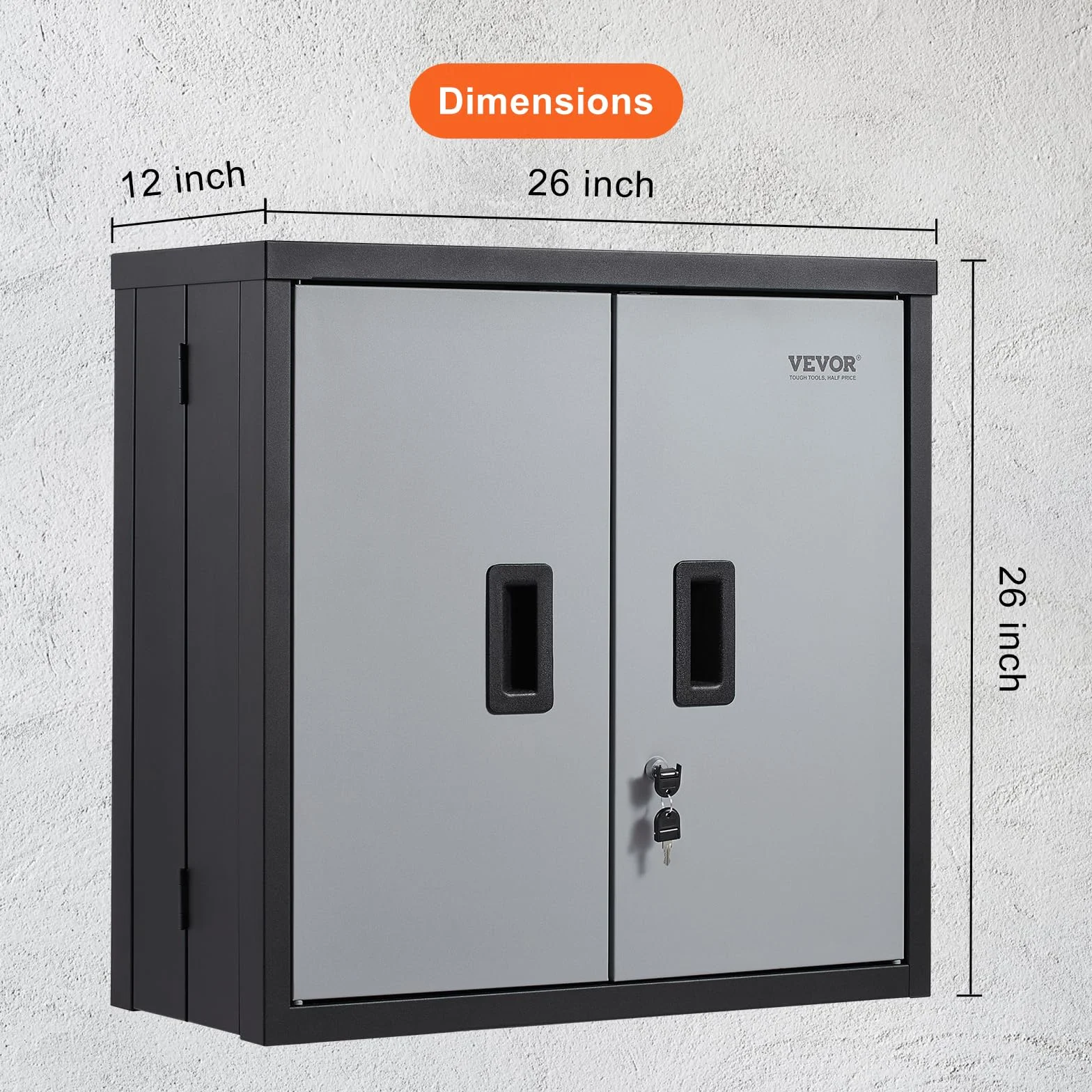 VEVOR Szafa warsztatowa 660 x 305 x 660 mm 108,8 kg stal SPCC montaż ścienny