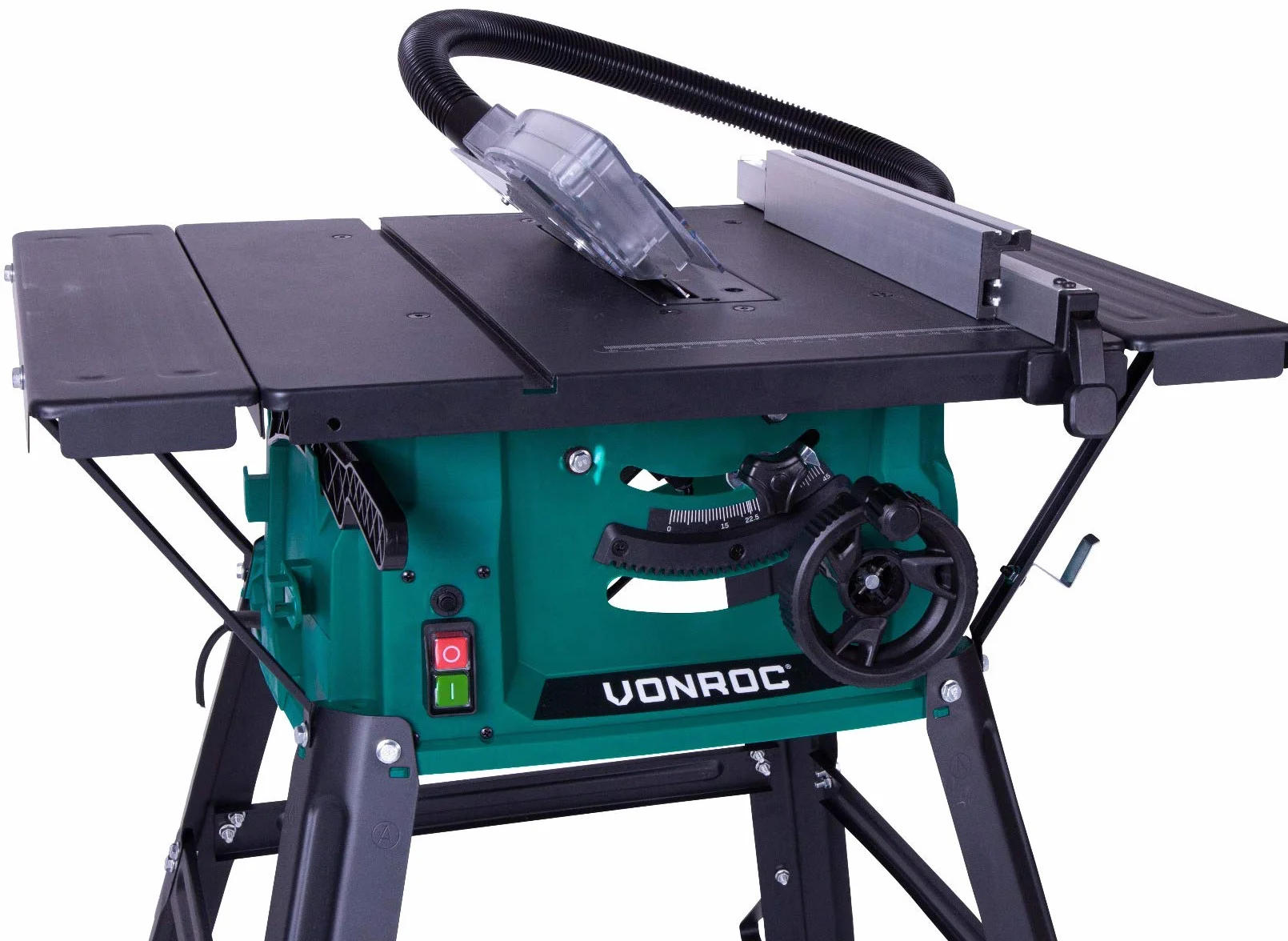 VONROC Pilarka Stołowa 1500W z Tarczą 210mm 40T | TS501AC – Wysoka Moc, Precyzyjne Cięcie, System Odsysania Pyłu, Stabilna Konstrukcja