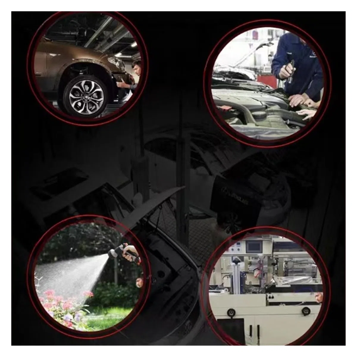 Bęben Na Rury Z Automatycznym Rozprężaniem Pod Wysokim Ciśnieniem, Automatyczny Rozprężacz, Rura Gazowa PU, Samoblokujący Powietrze, Super Szybki Wygoda W ZasięGu RęKi(White,10MMx18M)