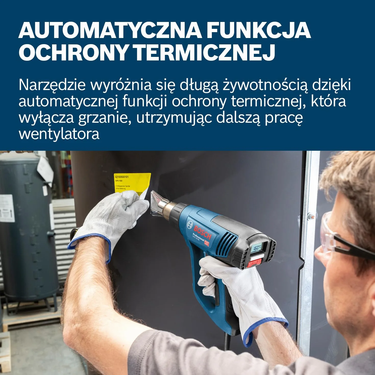 Bosch Professional: opalarka GHG 23-66 (temperatura do 650°C, 4 programy pracy z możliwością personalizacji, dysze, zestaw koszulek termokurczliwych, walizka L-BOXX)