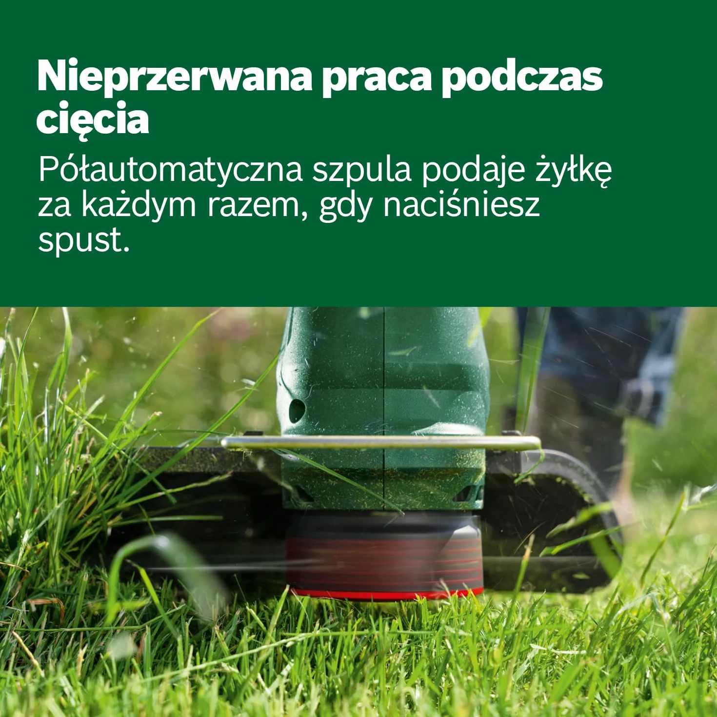 Bosch: akumulatorowa podkaszarka do trawy UniversalGrassCut 18V-26-500 (do podkaszania w poziomie i pionie, czas ładowania: 65 min, średnica cięcia: 26 cm, system 18V, z akumulatorem i ładowarką)