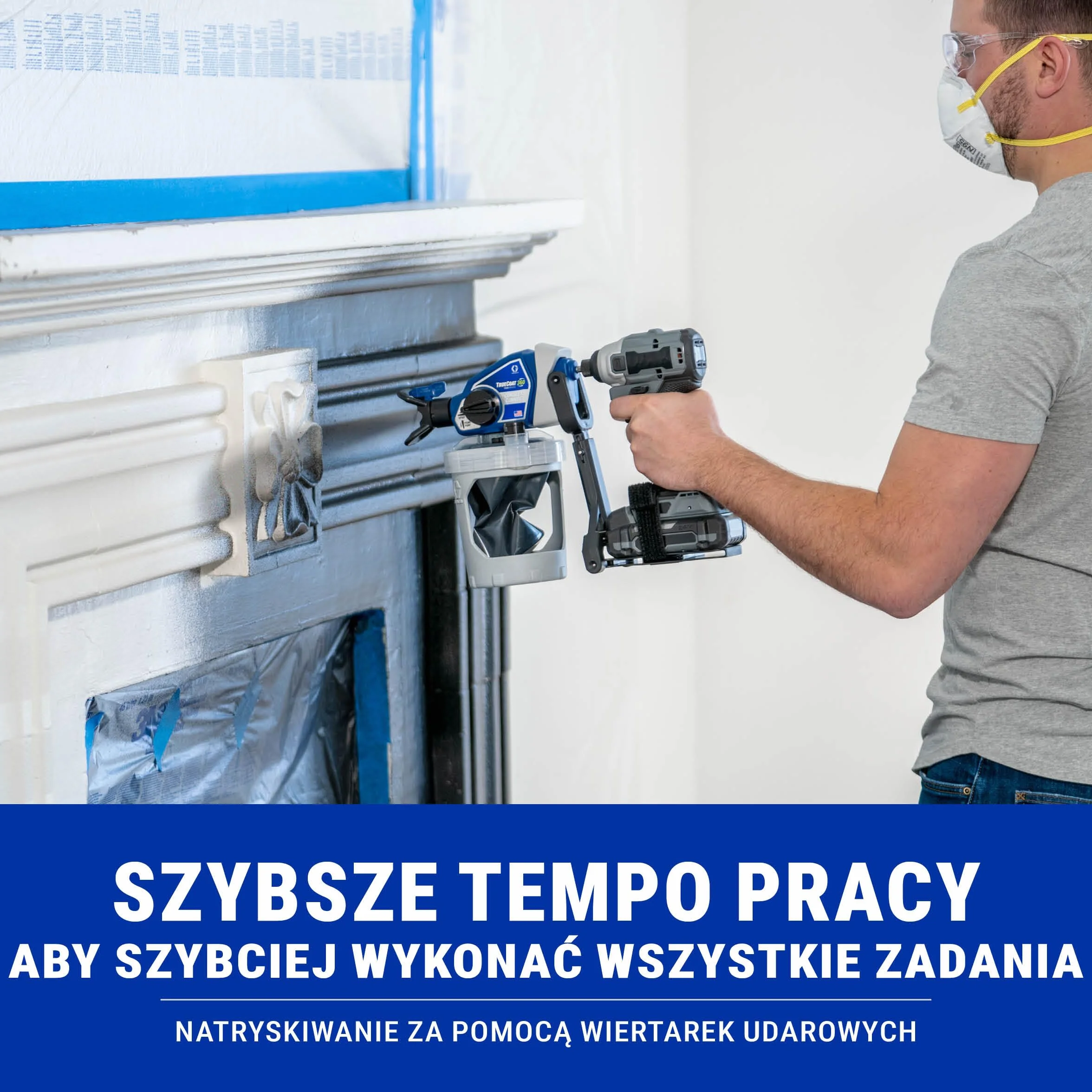 Magnum by Graco 26D361 TrueCoat 360 Cordless Connect, Ręczne, bezprzewodowe Airless system natryskowy mocowane do wiertarek, zastosowania domowe, małe dekoratorskie projekty (maks. ciśnienie 138 bar)