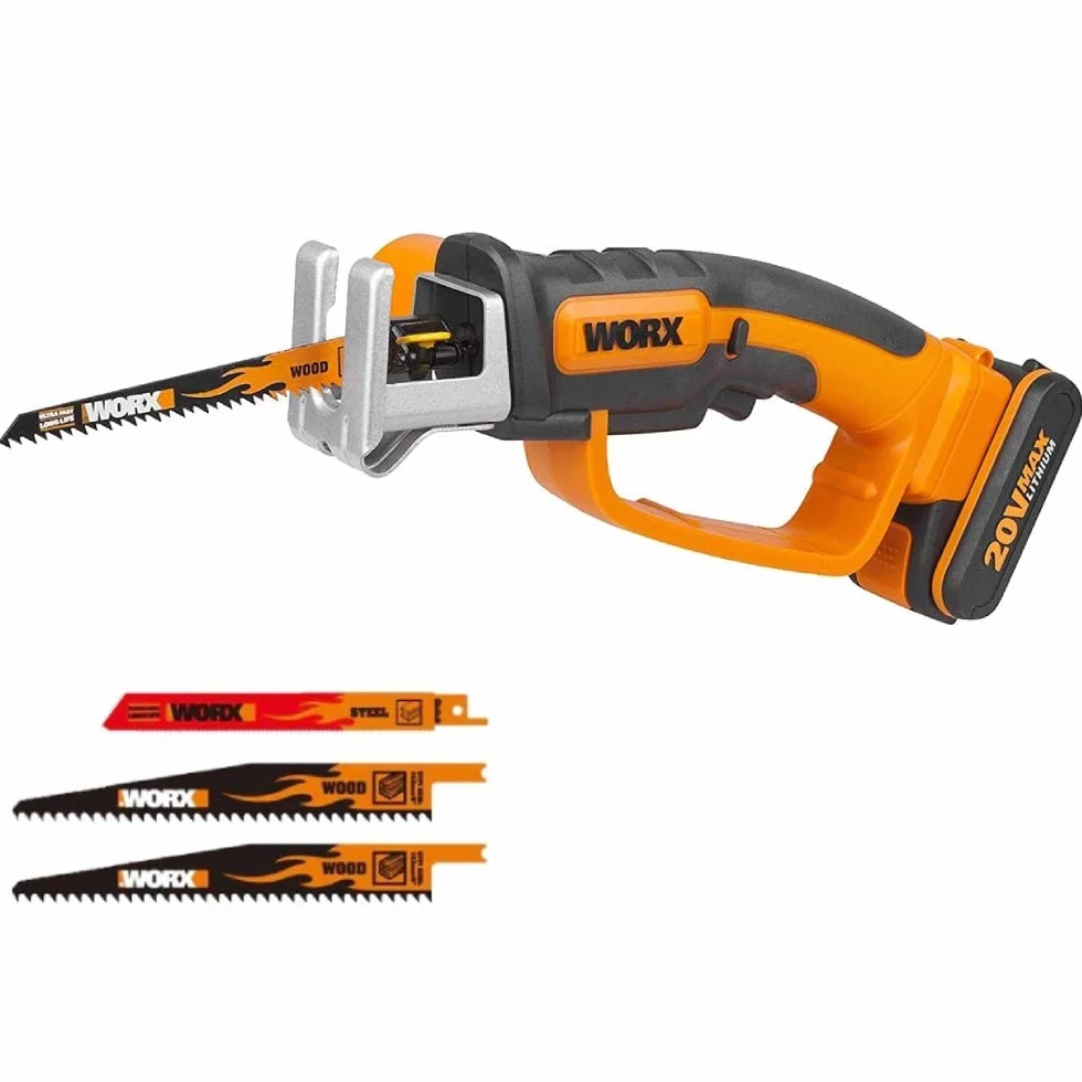 WORX WG894E QUIKSAW akumulatorowa piła ręczna 20 V – lekka, kompaktowa, wymiana brzeszczotu bez narzędzi, cięcie 60 mm w drewnie