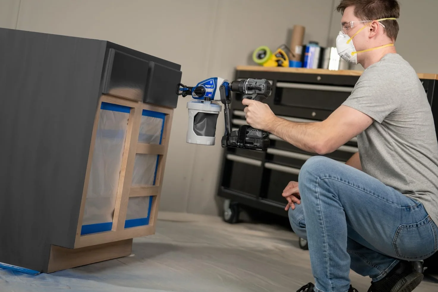 Magnum by Graco 26D361 TrueCoat 360 Cordless Connect, Ręczne, bezprzewodowe Airless system natryskowy mocowane do wiertarek, zastosowania domowe, małe dekoratorskie projekty (maks. ciśnienie 138 bar)