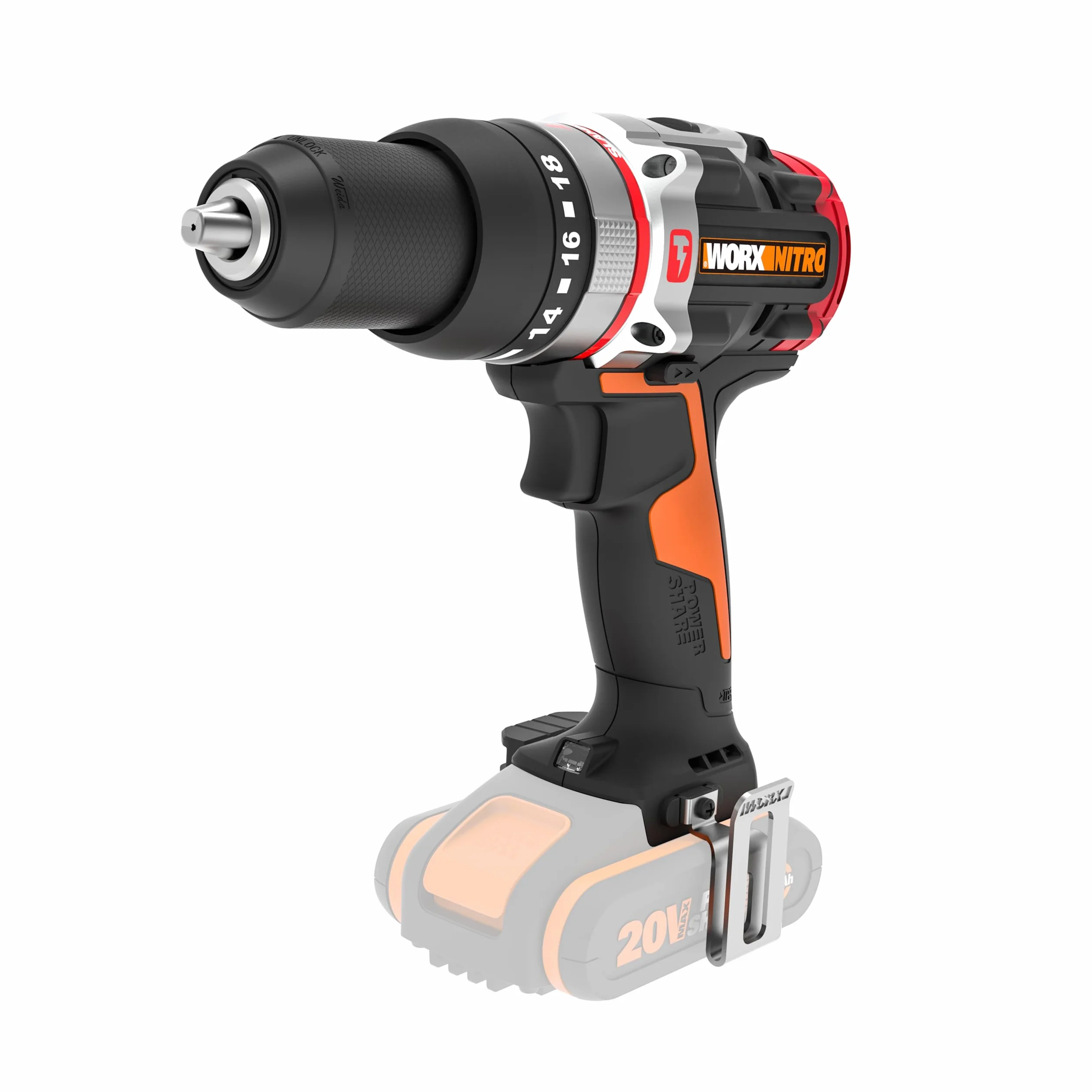 WORX WX354.9 Akumulatorowa Wiertarka Udarowa 20 V Max Slammerdrill bez Akumulatora i Ładowarki