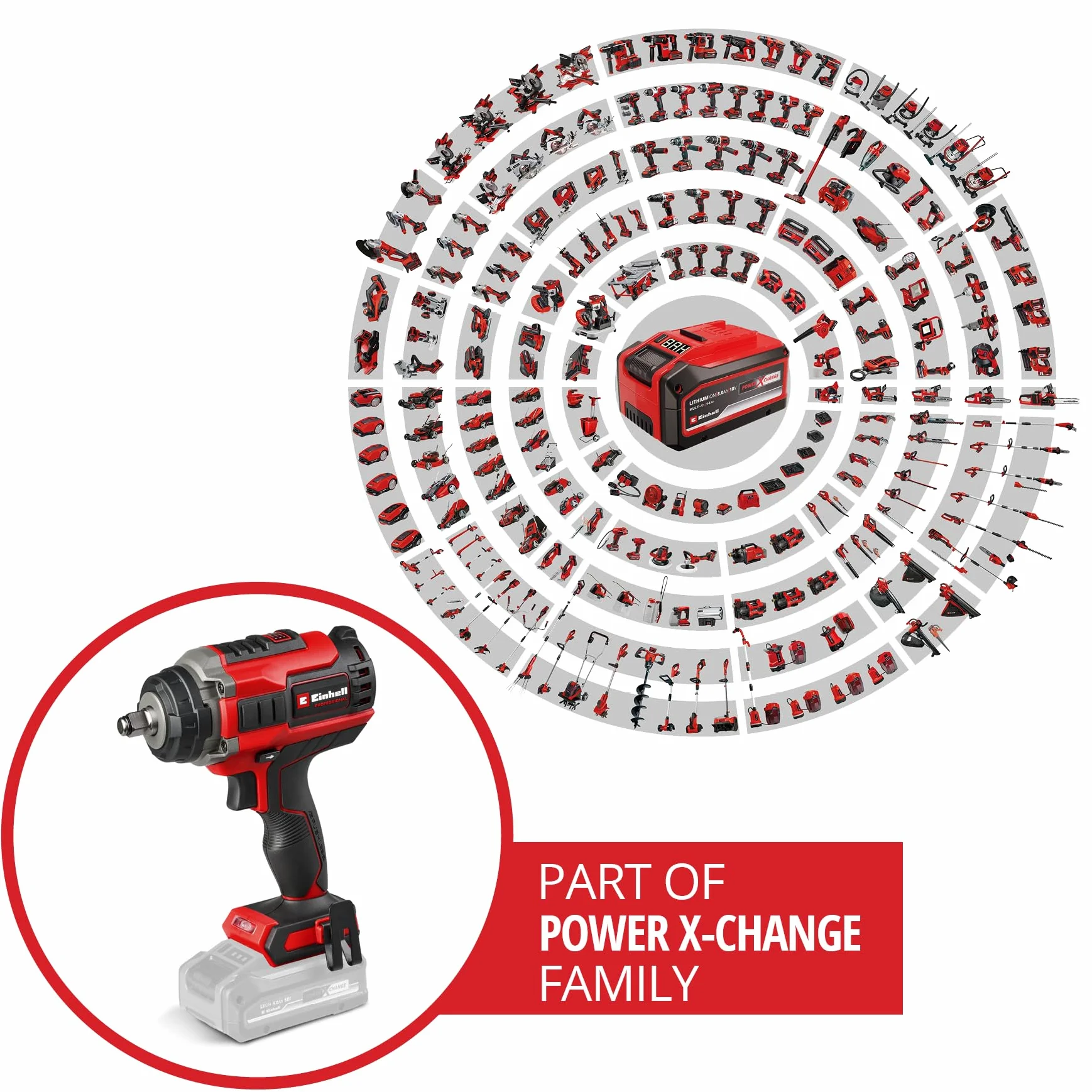 Einhell Professional Akumulatorowy klucz udarowy IMPAXXO 18/400 Power X-Change (Li-Ion, 18 V, 400 Nm, 3-bieg. przekładnia, silnik bezszczotkowy, bez akumulatora i ładowarki)