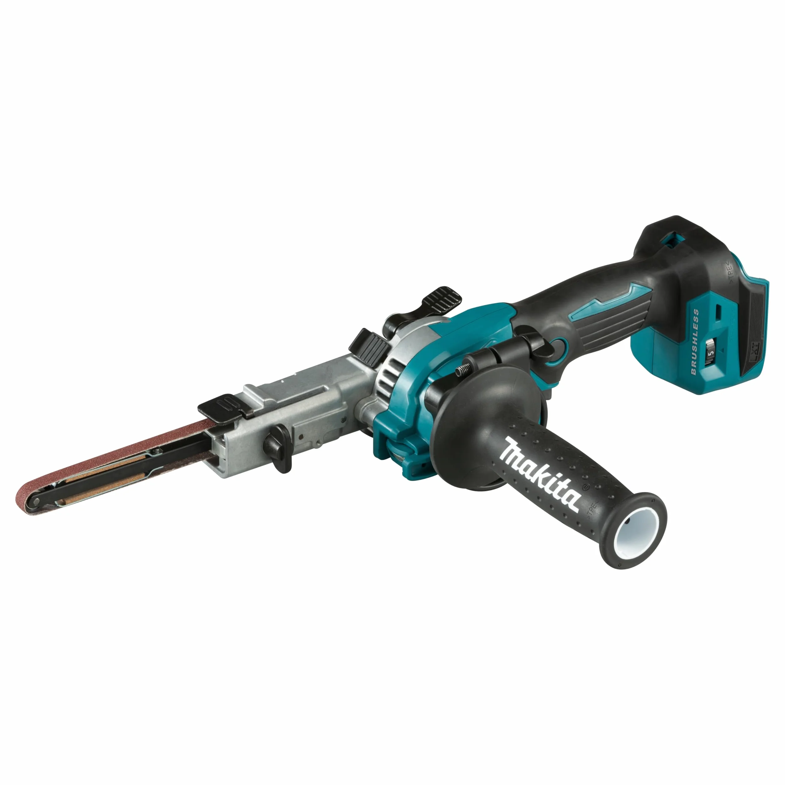 Makita Akumulatorowy Pilnik Taśmowy 9 mm Niebieski Czarny