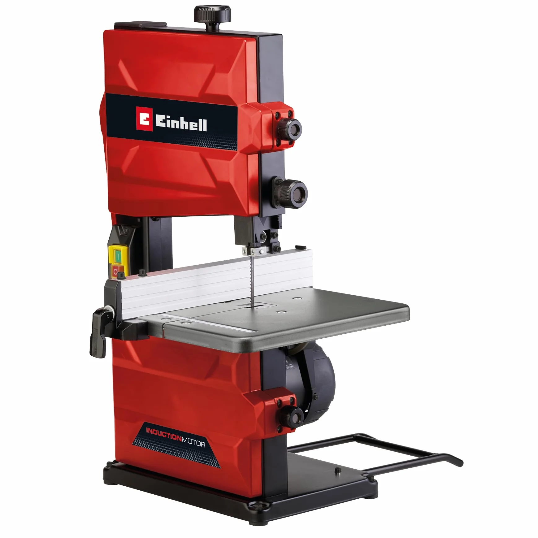 Einhell Piła taśmowa TC-SB 200/1 (wymiana brzeszczotu bez użycia narzędzi, prowadnica równoległa, regulacja wysokości, prowadnica na łożyskach kulkowych, bezstopniowe nachylenie stołu: