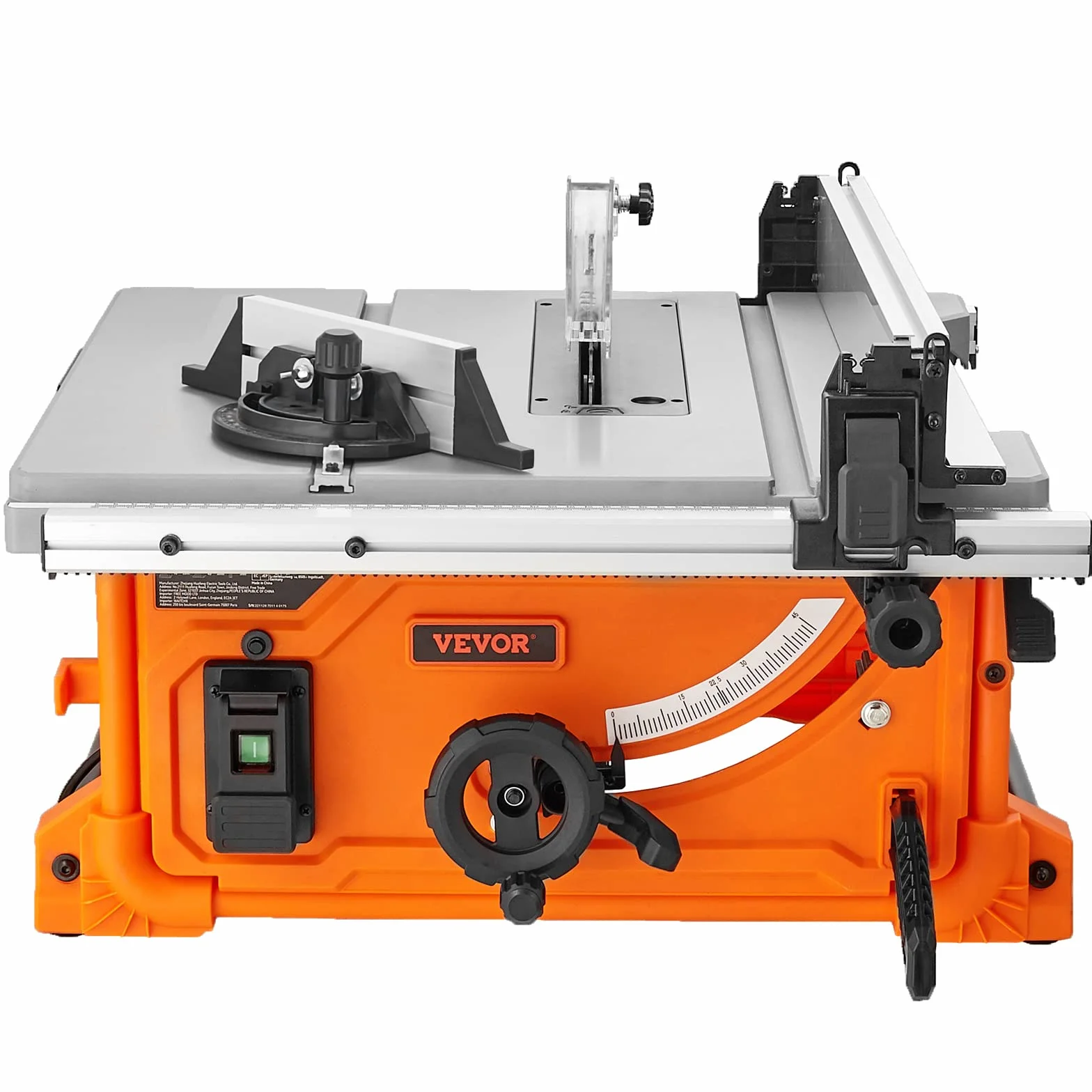 VEVOR Piła tarczowa Pojemność cięcia 625 mm Piła stołowa Pro 4400 obr./min 1800 W, cięcie poprzeczne 85 mm 90°, cięcie skokowe 60 mm 45°, do cięcia drewna, stolarki, warsztatu, na zewnątrz