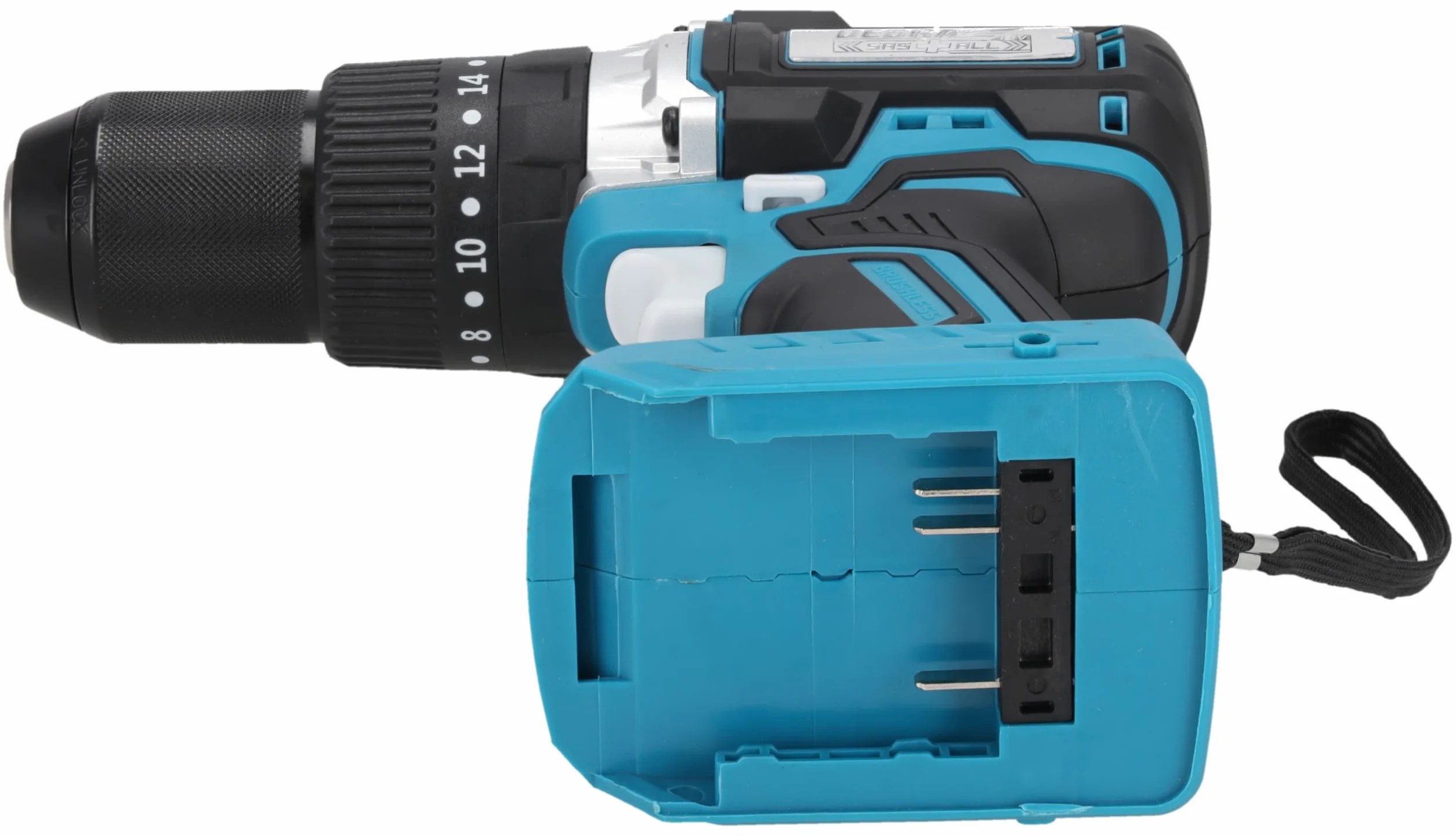 Dedra DED7140 – akumulatorowa wiertarko-wkrętarka 18 V bezszczotkowa z funkcją udaru, moment obrotowy 85 Nm, uchwyt 13 mm, 2-biegowa, LED
