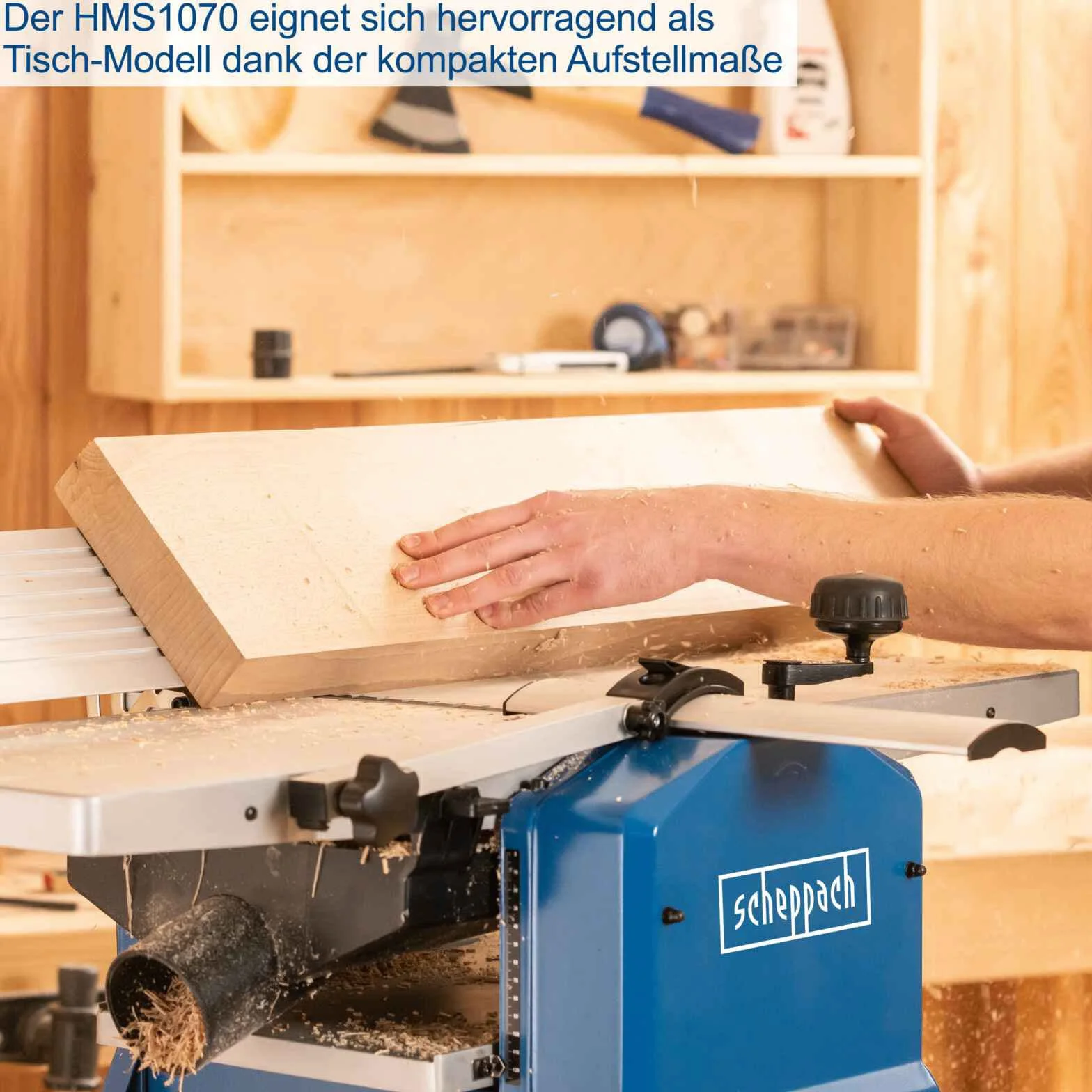 Scheppach Strugarka HMS1070 1500W 2 noże HS 9000 obr/min 120-254 mm