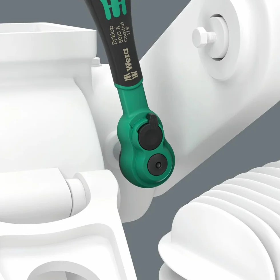 Zestaw z grzechotką 1/4" Zyklop Comfort 8100 SA 14, z przełącznikiem zmiany kierunku pracy, metryczny, 28 części