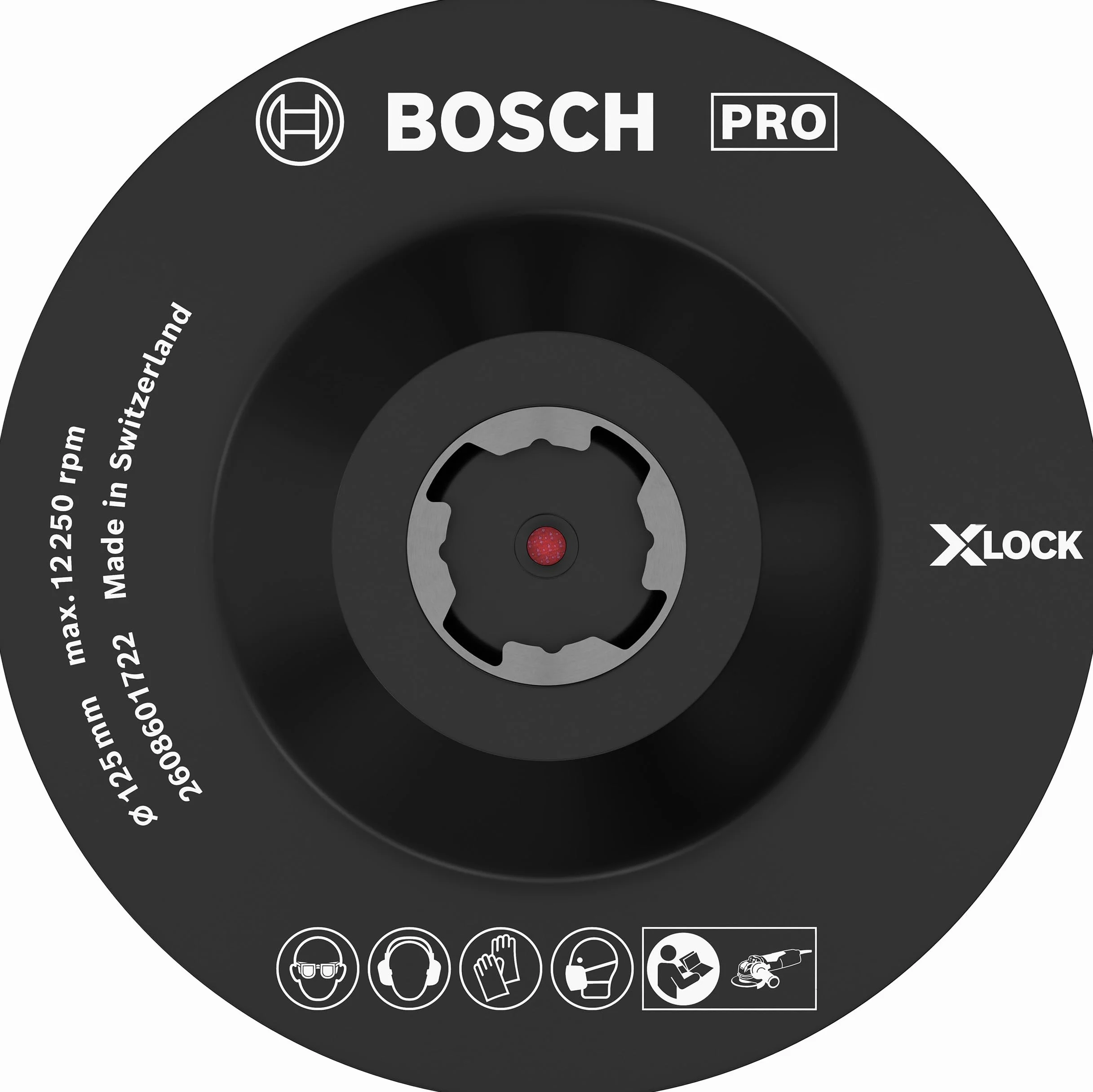 Bosch 1x PRO Backing Pad do małych szlifierek kątowych, X-Lock, mocowanie na rzepy (Ø 125 mm, Professional Akcesoria Mała szlifierka kątowa)