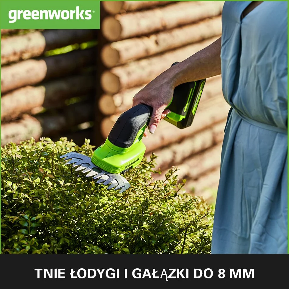 Greenworks G24Shtk2 Akumulatorowe Nożyce do Żywopłotu, 31,6 x 15,8 x 17,1 cm