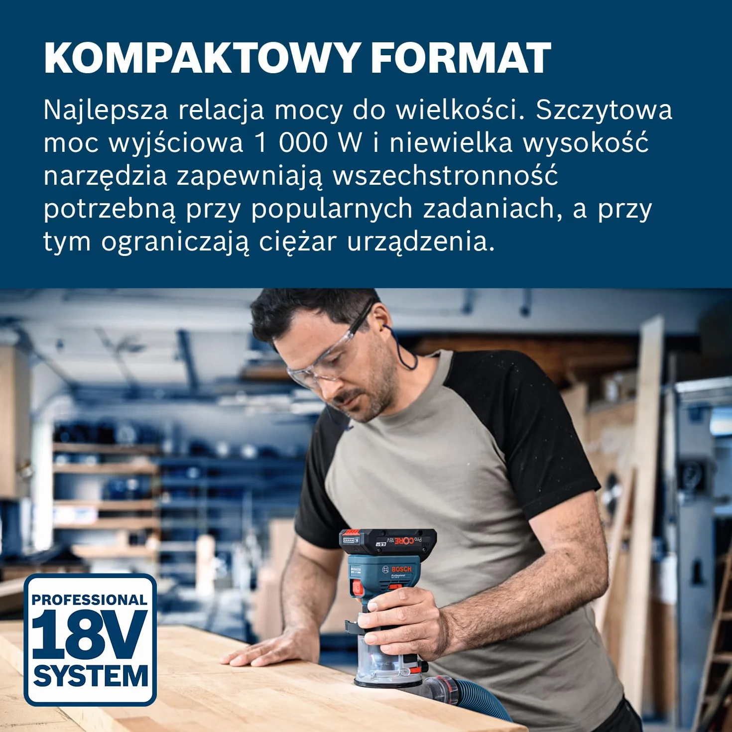 Bosch GKF 18V-8 Frezarka Akumulatorowa 18V L-BOXX