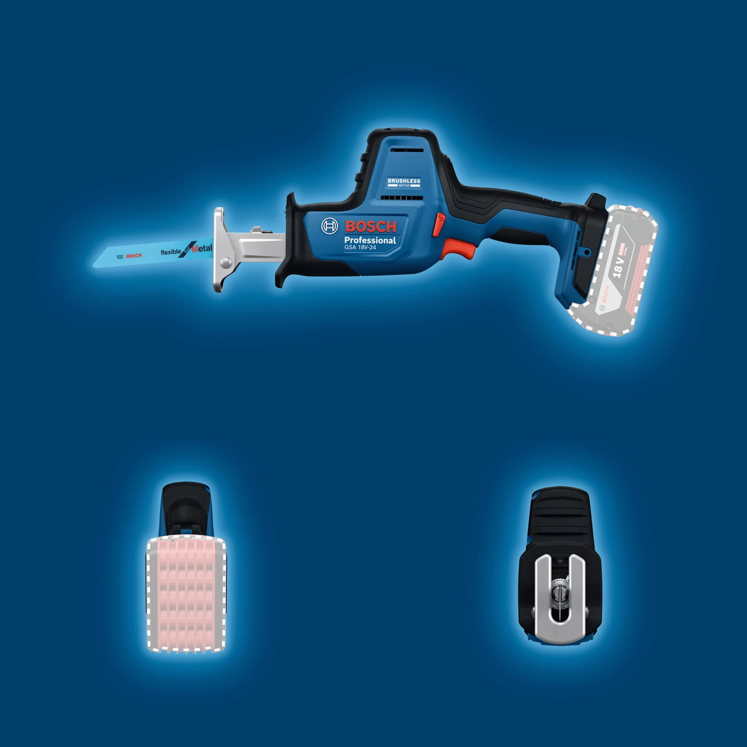 Bosch Professional GSA 18V-24 Akumulatorowa piła szablasta 18V System L-BOXX