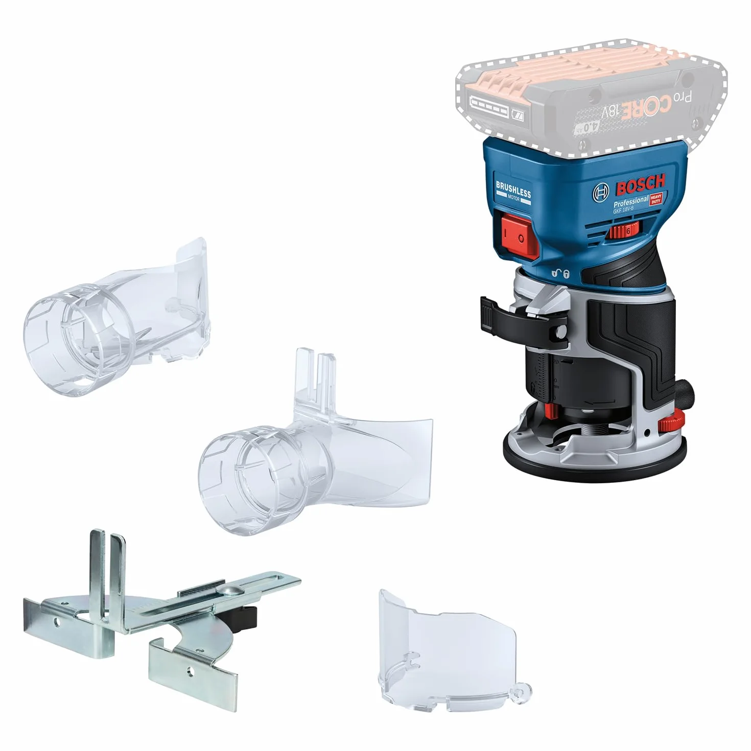 Bosch GKF 18V-8 Akumulatorowa Frezarka 18V z Prowadnicą Równoległą