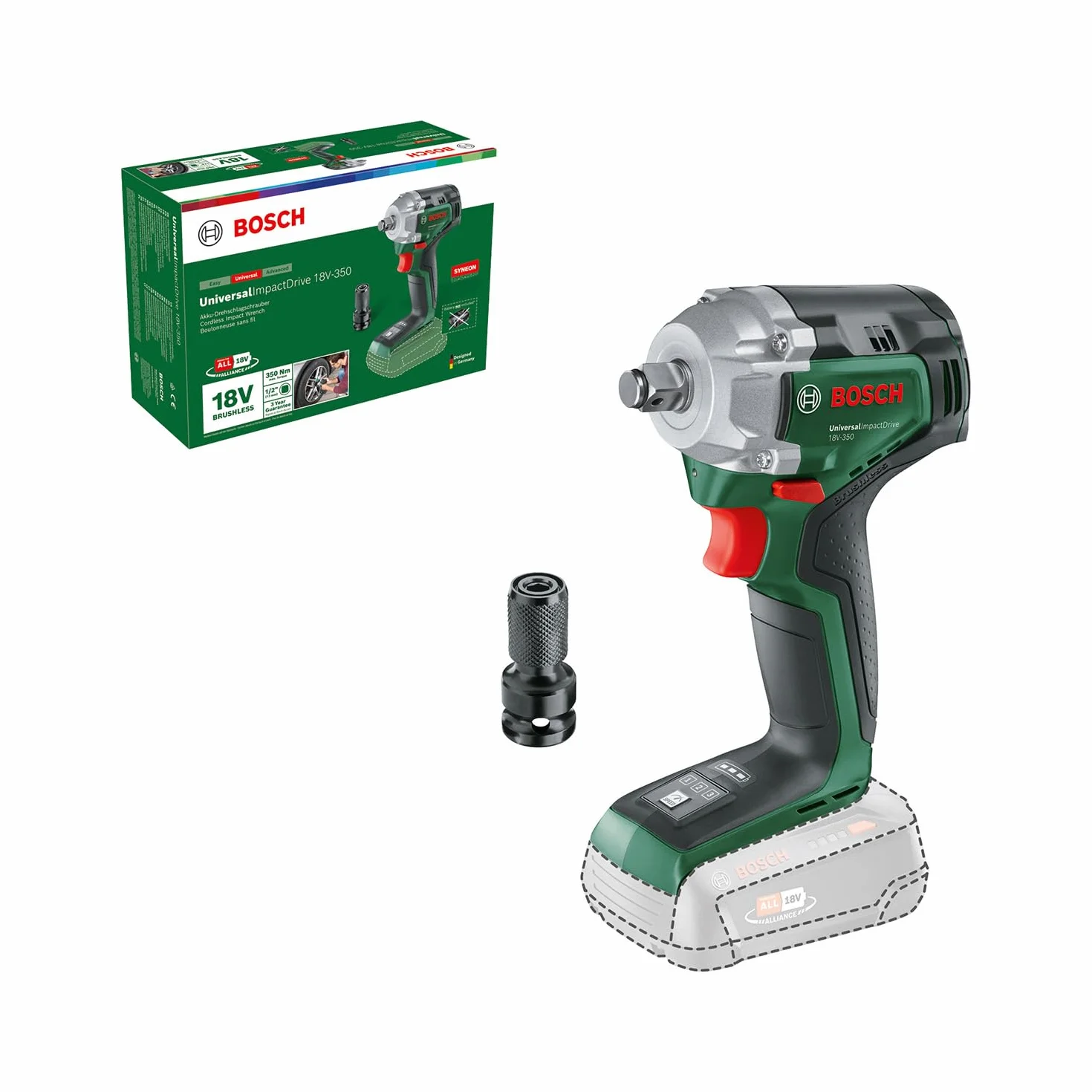 Bosch UniversalImpactDrive 18V-350 Akumulatorowy klucz udarowy 350 Nm 18V