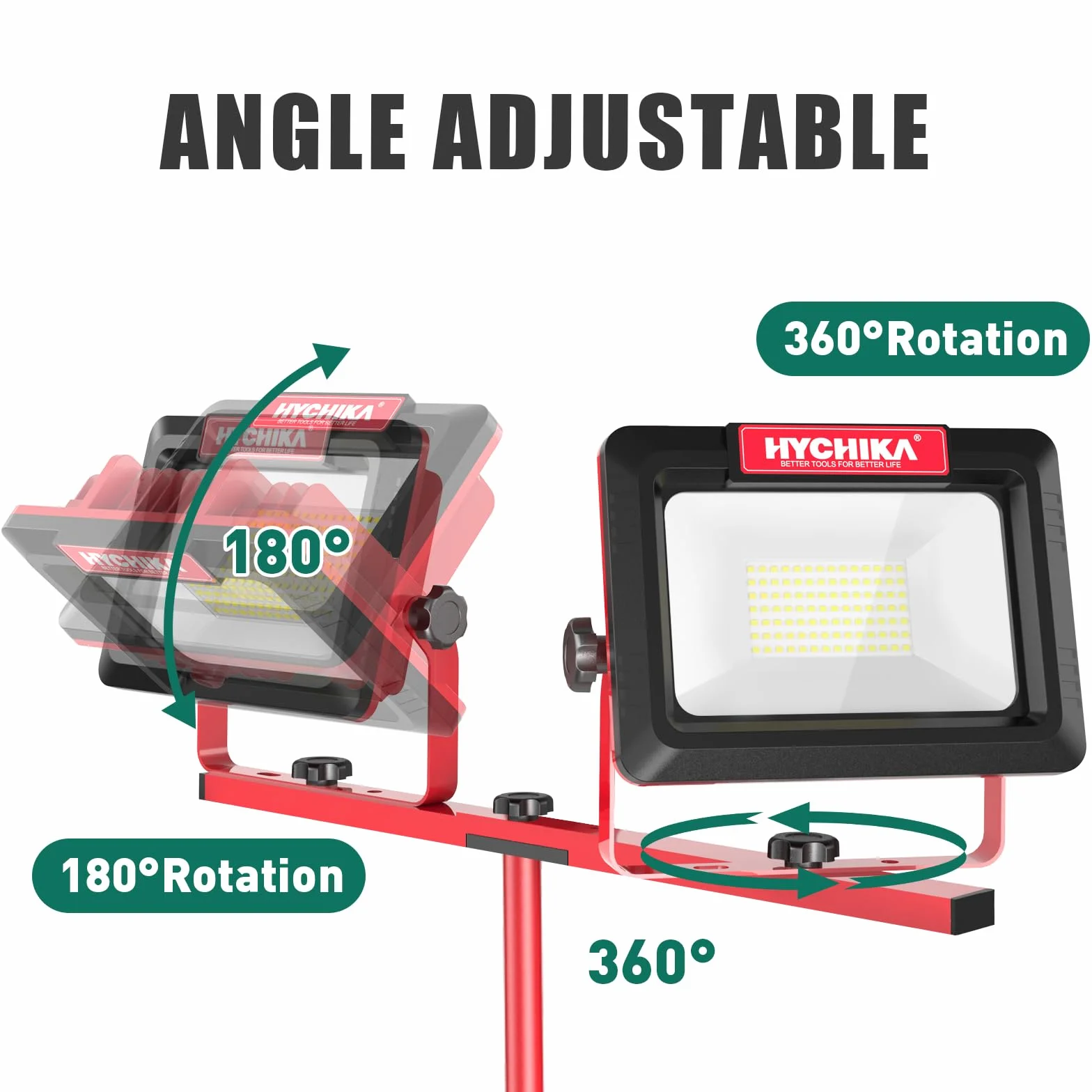 Reflektor LED Hychika z Statywem 2x60W 7000lm 1.75m Regulowany