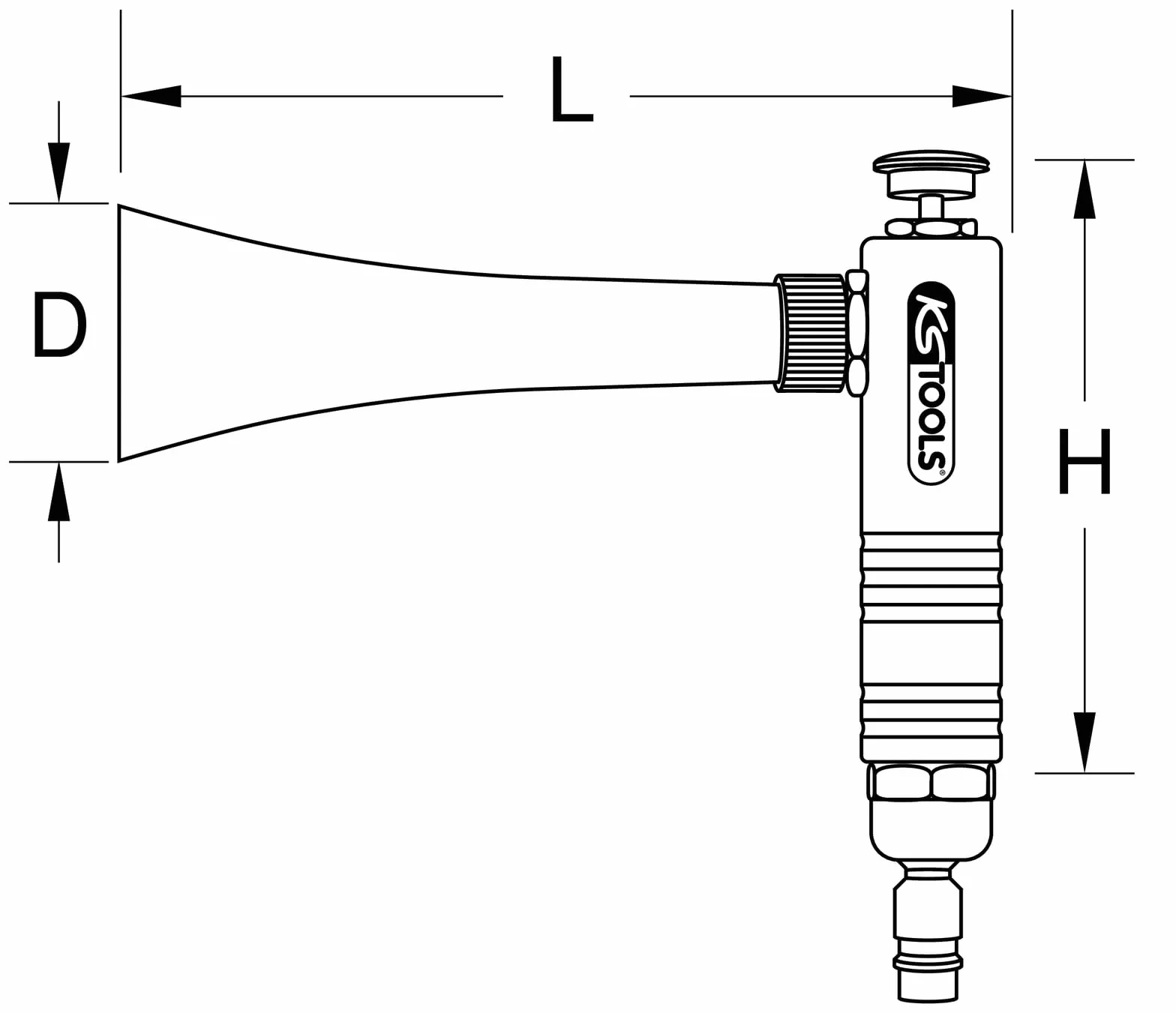 KS Tools 515.5595 pistolet pneumatyczny do wydmuchiwania