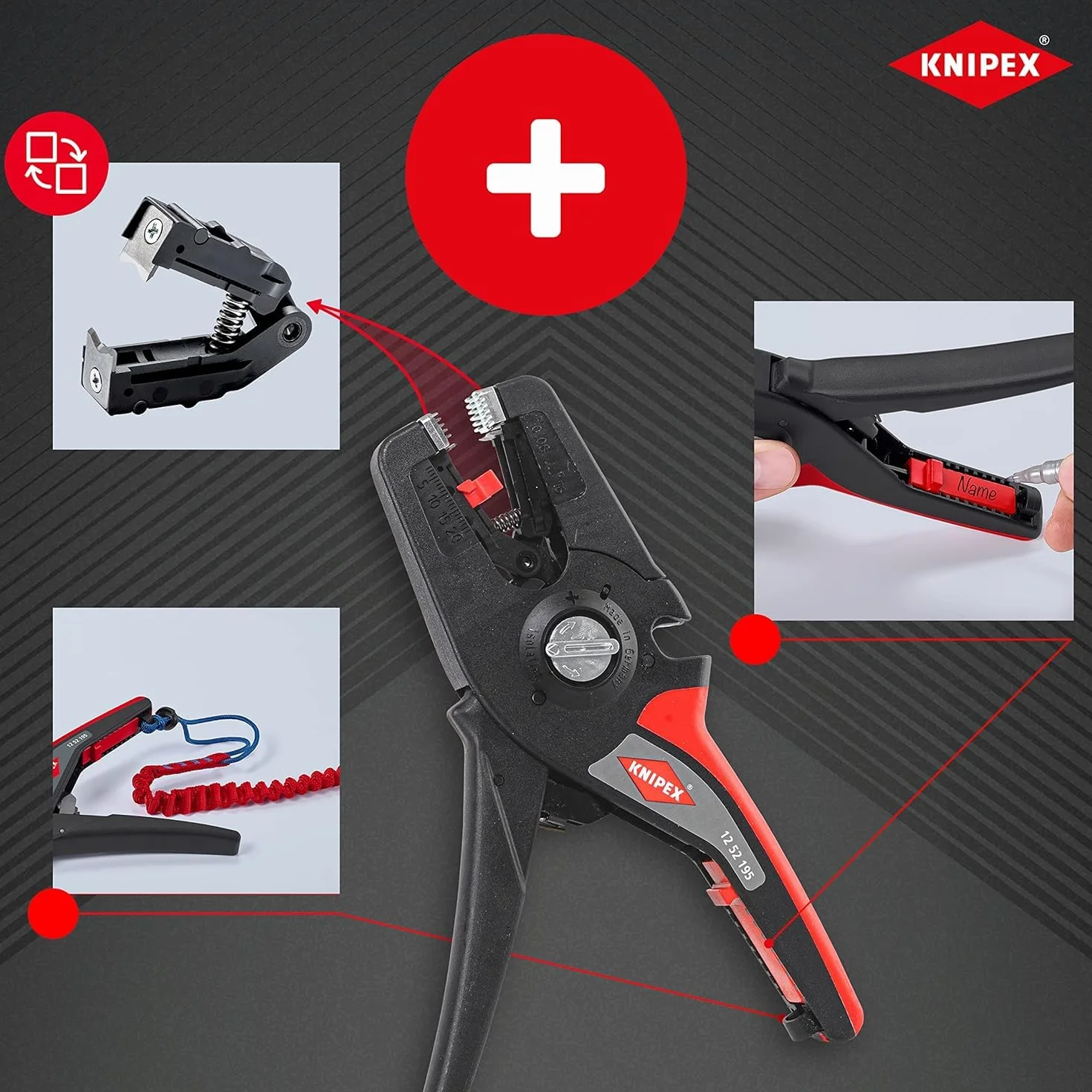 KNIPEX PreciStrip16 Szczypce automatyczne do ściągania izolacji 190 mm, 12 52 195