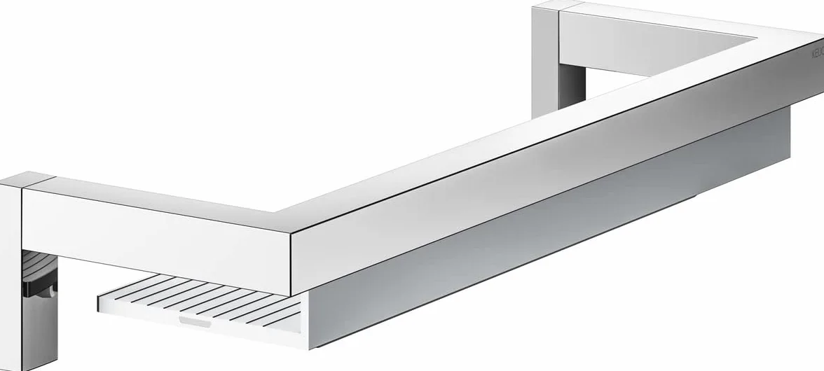 KEUCO EDITION 90 Square półka prysznicowa 34 cm, aluminium chromowane, Made in Germany, ze śrubami i kołkami, regał prysznicowy do wiercenia